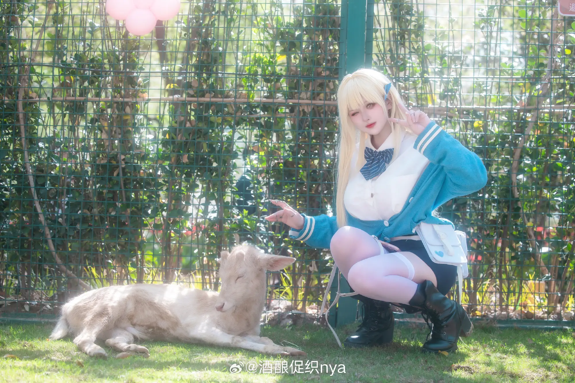 cosplay 和老师一起去赏花🌸 Nikke:胜利女神 蒂亚@酒酿促织nya COSPLAY-第9张