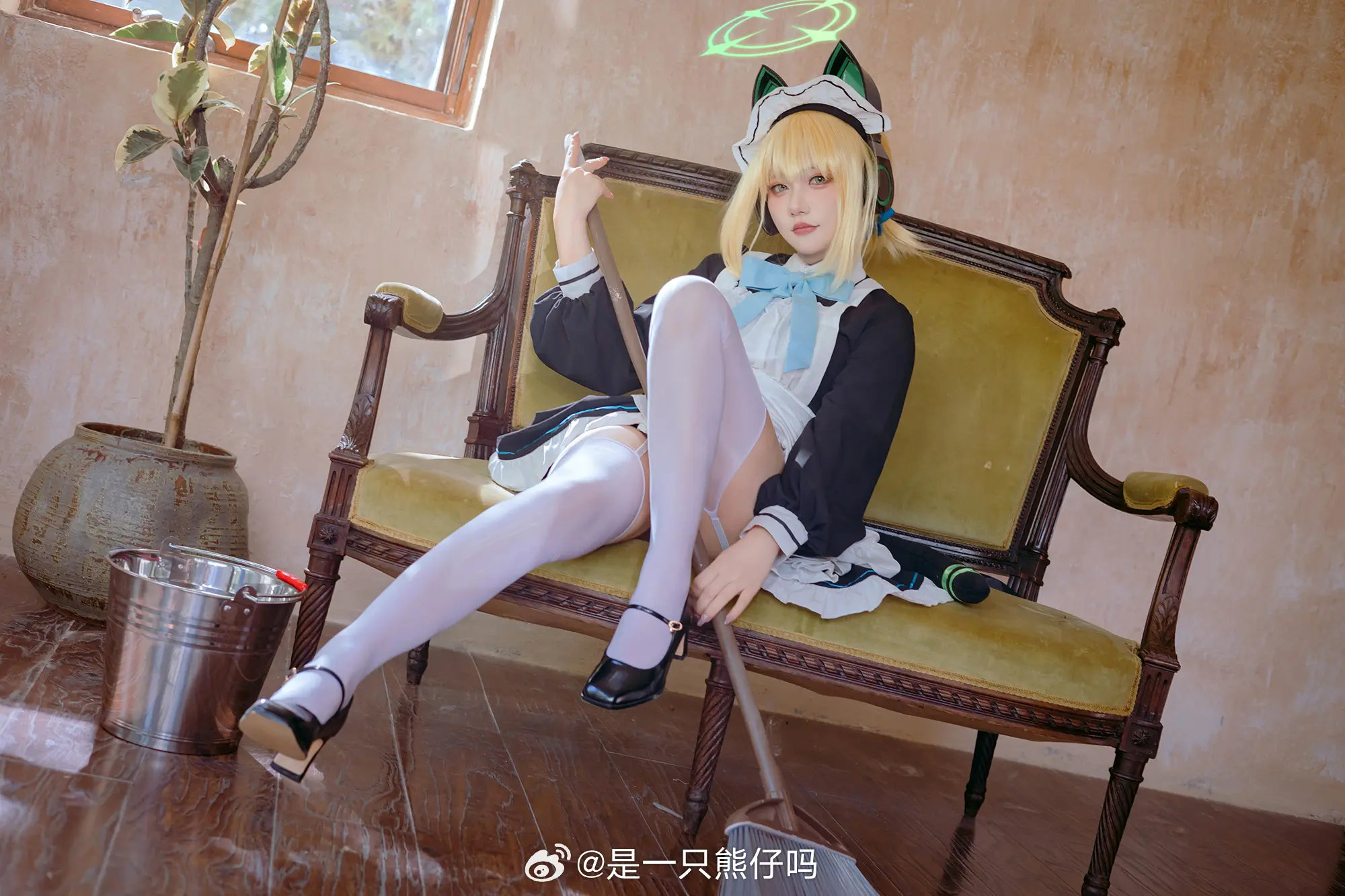 cosplay 蔚蓝档案 才羽绿@是一只熊仔吗 COSPLAY-第4张