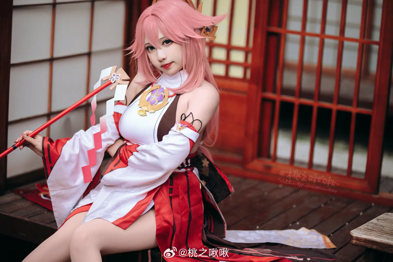 COSPLAY 原神 ⛩️ 华紫樱绯·八重神子 ⛩️@桃之啾啾 COSPLAY-第11张