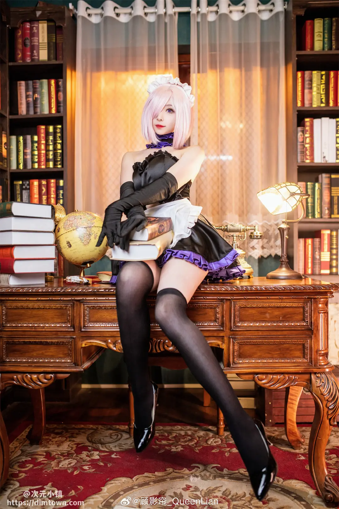 COSPLAY Fate/GrandOrder 玛修（同人女仆）@顾影帘_QueenLian-公众号小姨ai