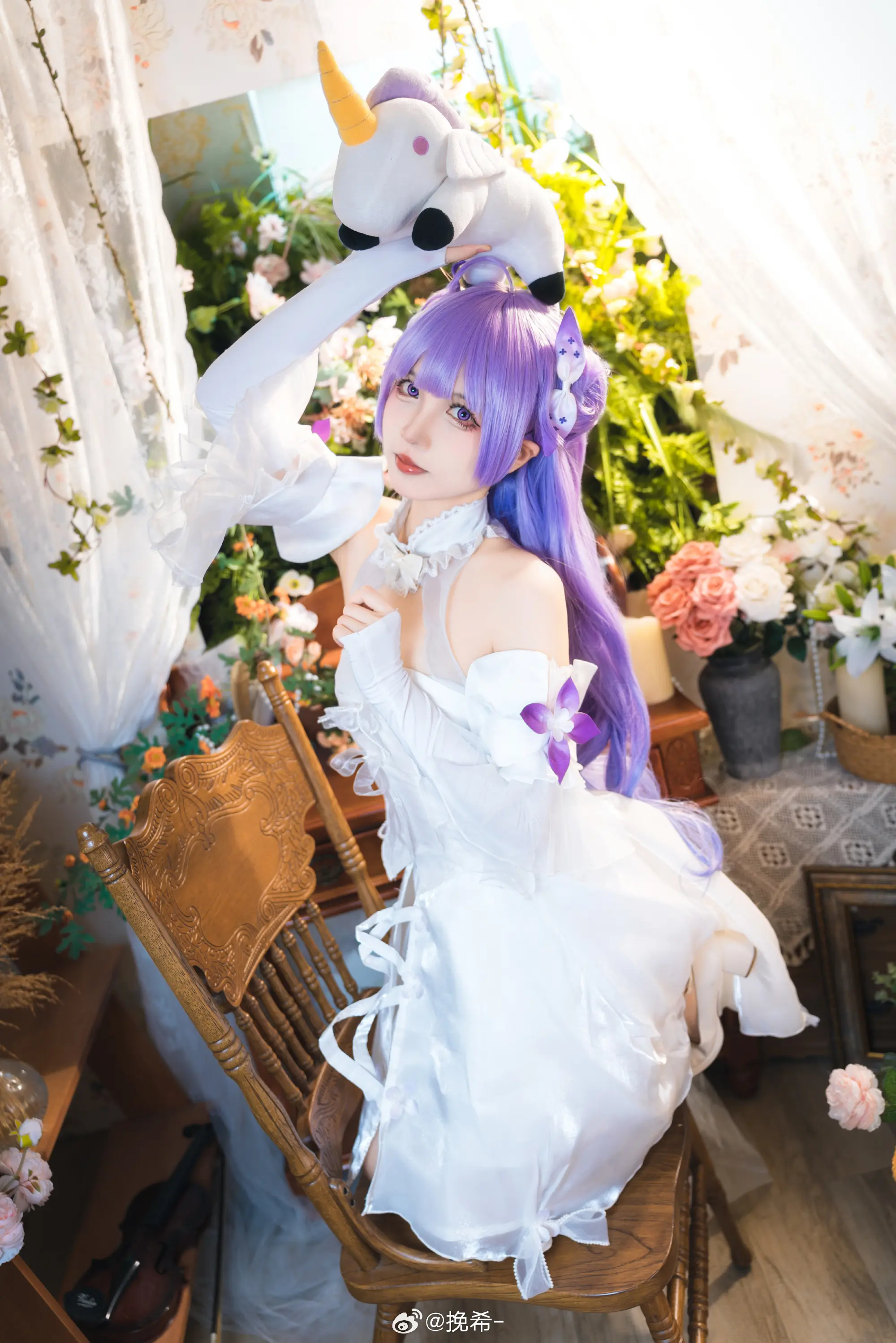 cosplay  🎶 变成“偶像”了...独角兽会加油的！碧蓝航线 独角兽@挽希- COSPLAY-第14张