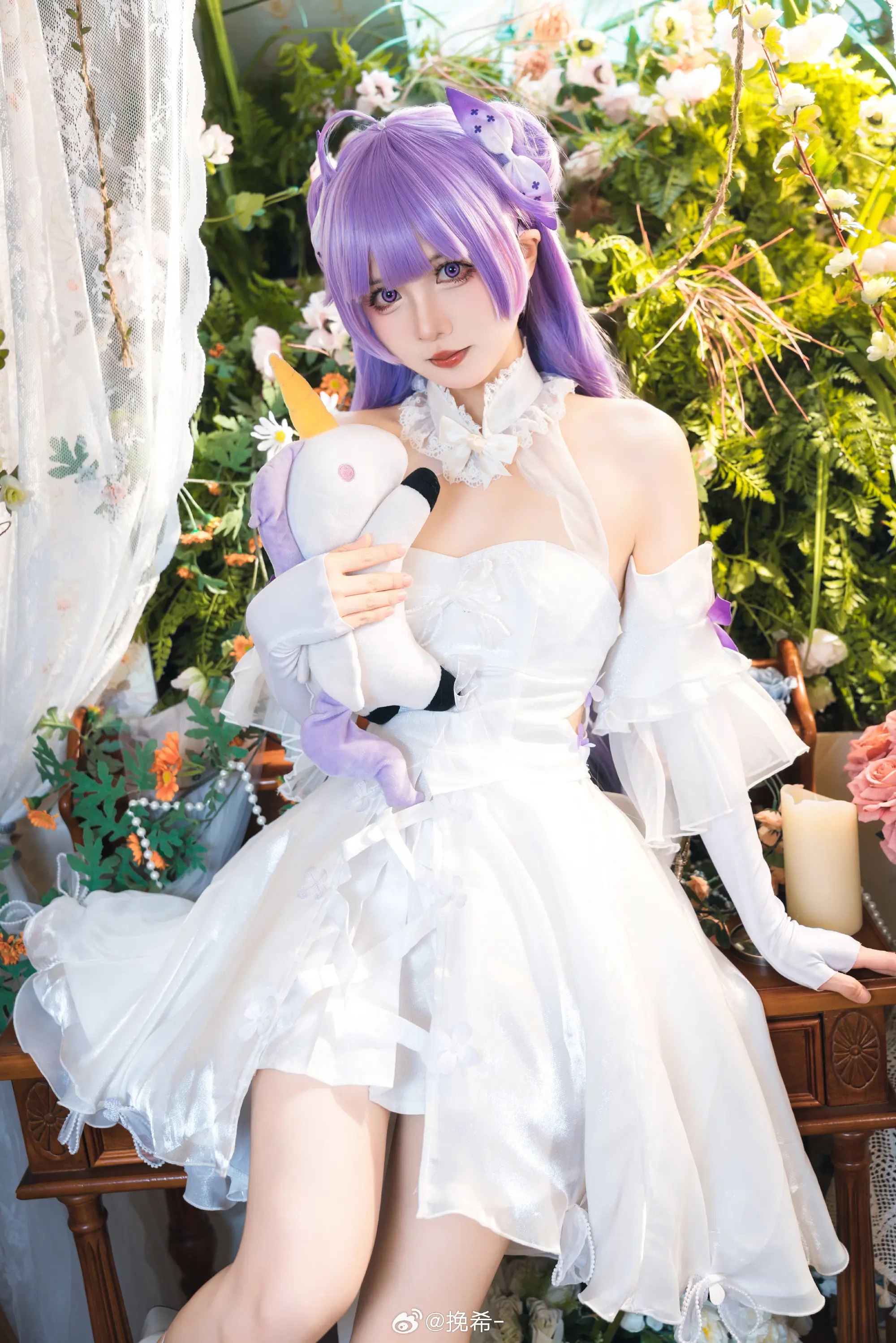 cosplay  🎶 变成“偶像”了...独角兽会加油的！碧蓝航线 独角兽@挽希- COSPLAY-第12张