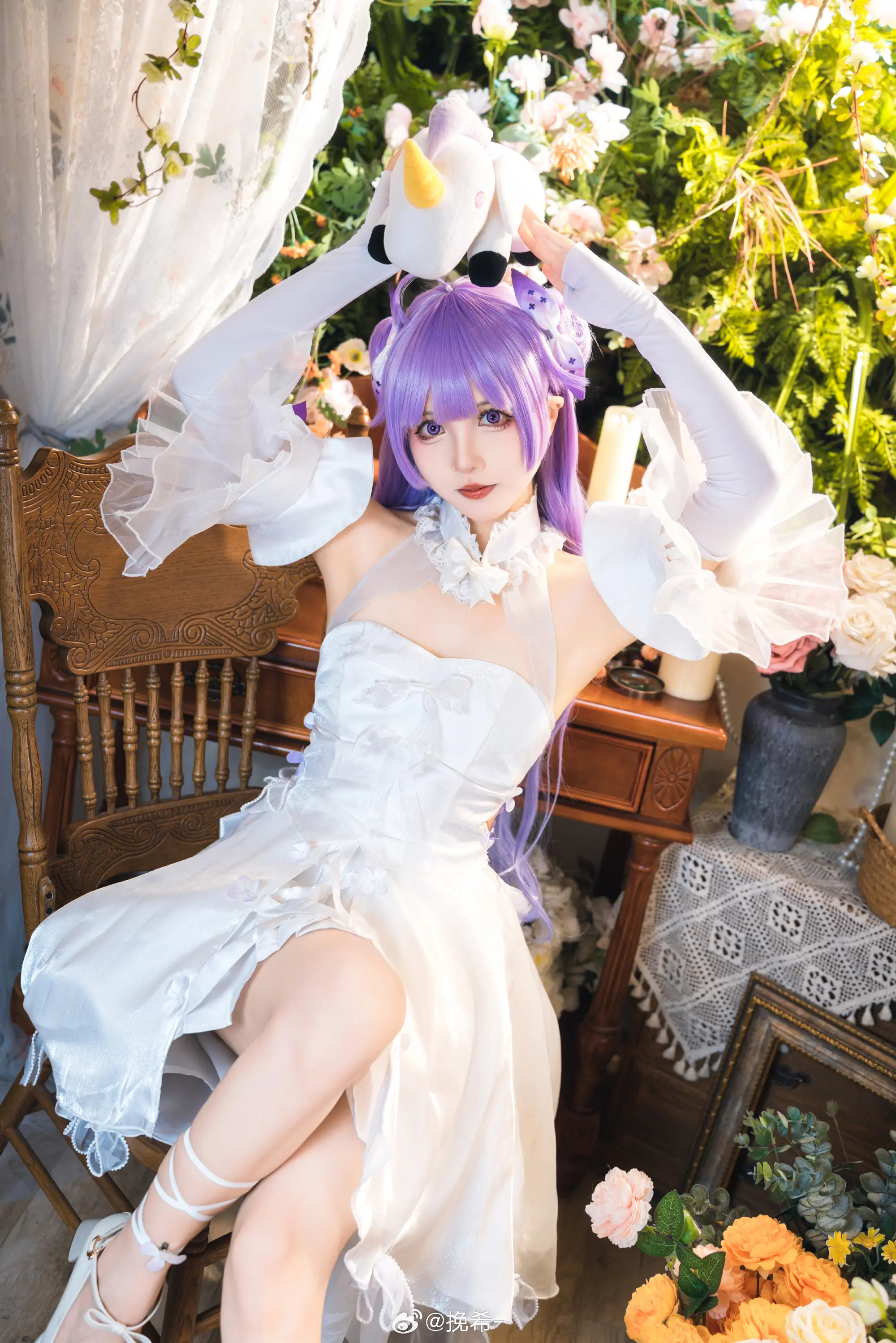 cosplay  🎶 变成“偶像”了...独角兽会加油的！碧蓝航线 独角兽@挽希- COSPLAY-第2张