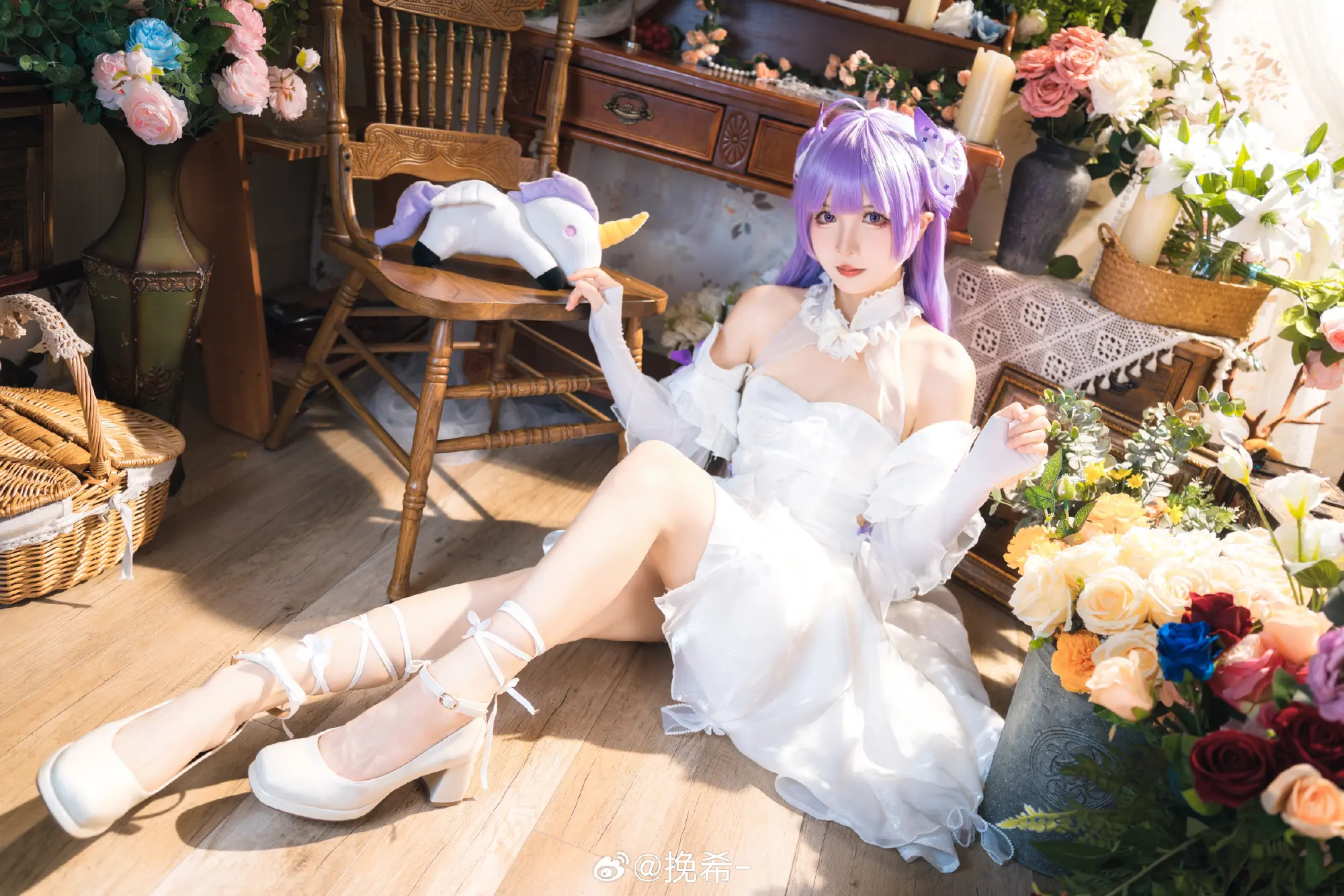 cosplay  🎶 变成“偶像”了...独角兽会加油的！碧蓝航线 独角兽@挽希- COSPLAY-第4张