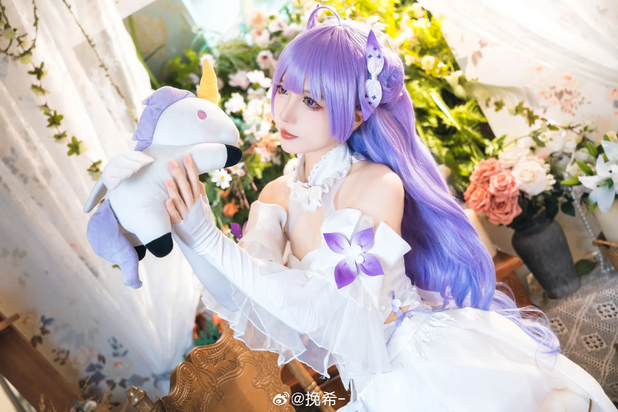 cosplay  🎶 变成“偶像”了...独角兽会加油的！碧蓝航线 独角兽@挽希- COSPLAY-第6张