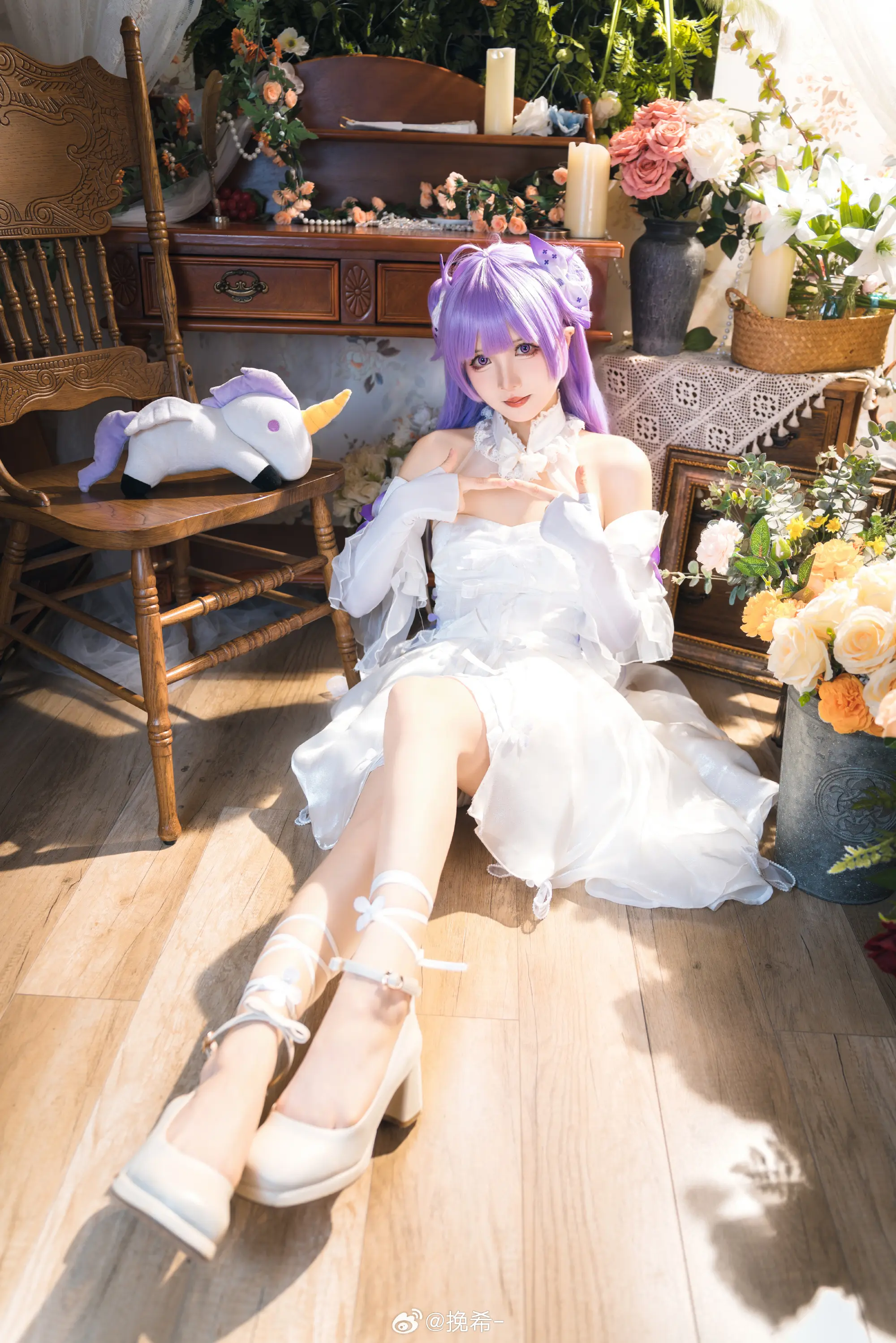 cosplay  🎶 变成“偶像”了...独角兽会加油的！碧蓝航线 独角兽@挽希- COSPLAY-第7张