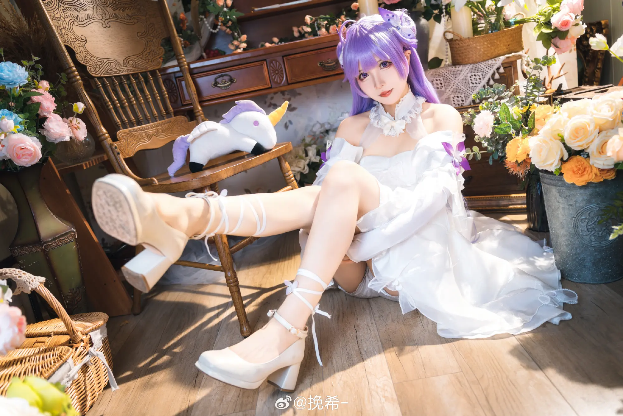 cosplay  🎶 变成“偶像”了...独角兽会加油的！碧蓝航线 独角兽@挽希- COSPLAY-第8张