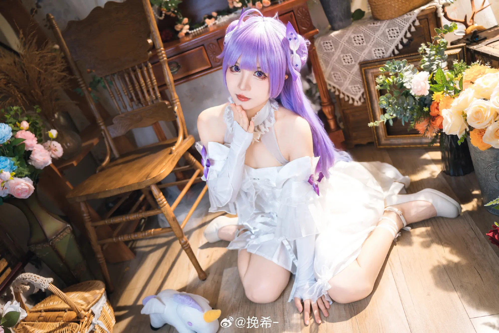 cosplay  🎶 变成“偶像”了...独角兽会加油的！碧蓝航线 独角兽@挽希- COSPLAY-第3张