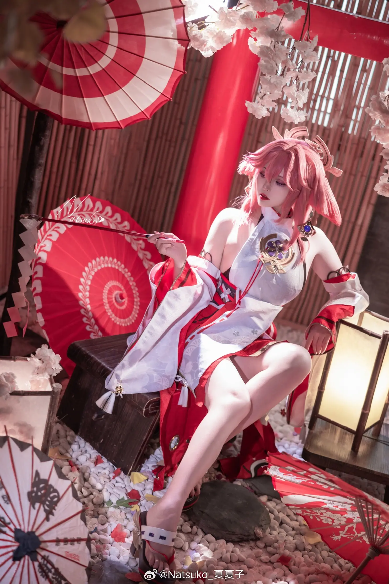 你说…你很喜欢我佩戴「神之眼」 八重神 子的方式 @Natsuko_ 夏夏子 COSPLAY-第2张
