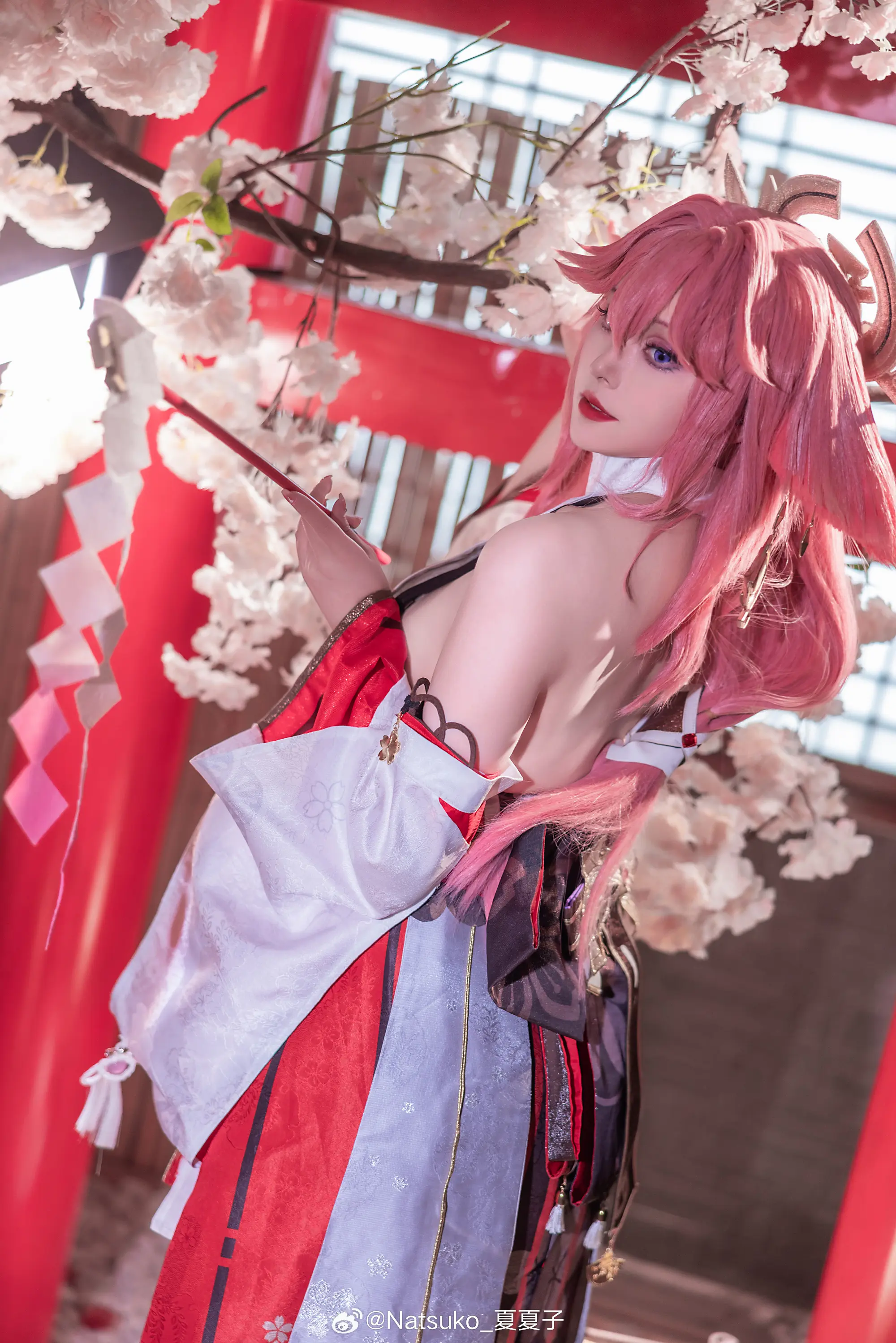 你说…你很喜欢我佩戴「神之眼」 八重神 子的方式 @Natsuko_ 夏夏子 COSPLAY-第4张