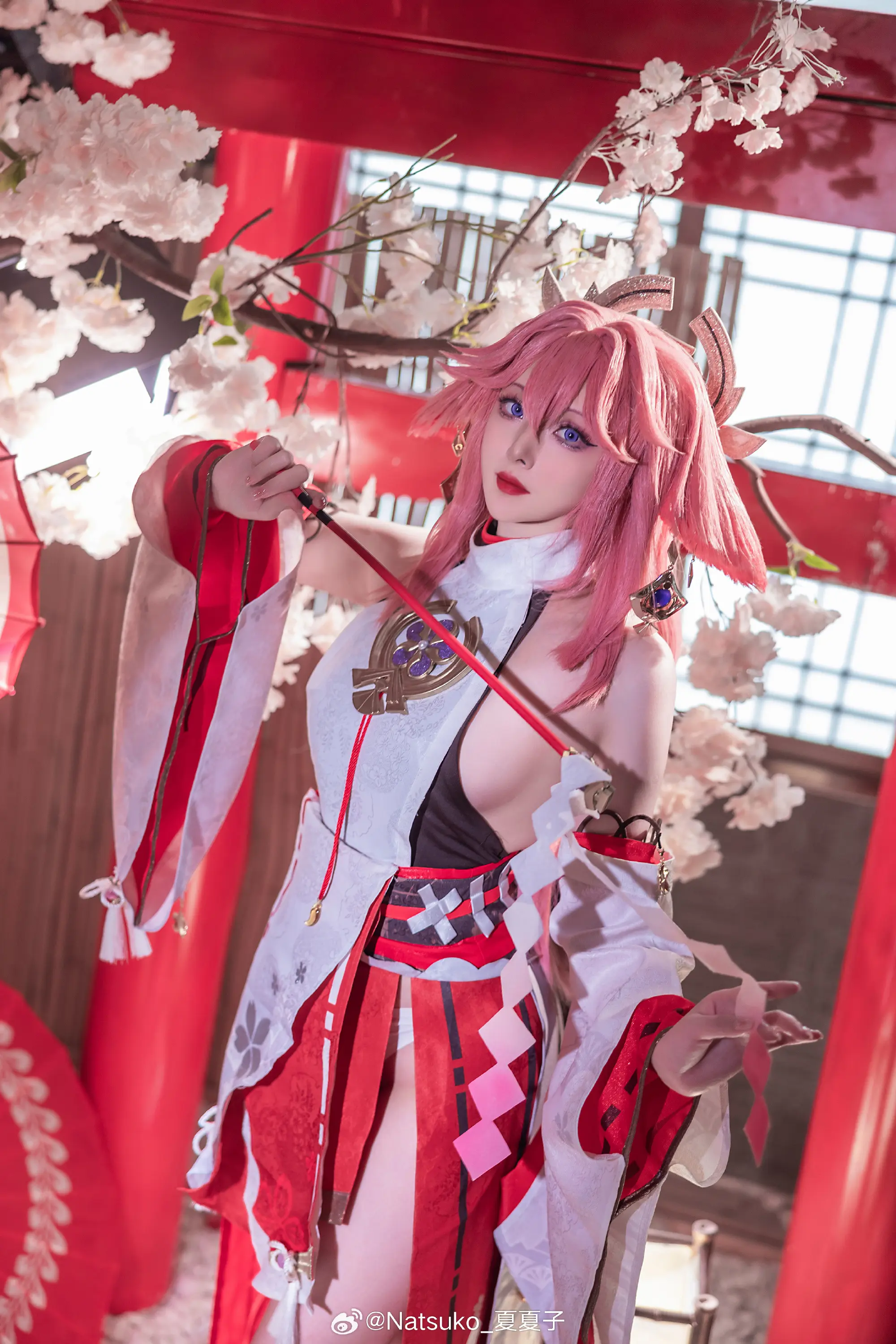你说…你很喜欢我佩戴「神之眼」 八重神 子的方式 @Natsuko_ 夏夏子 COSPLAY-第6张