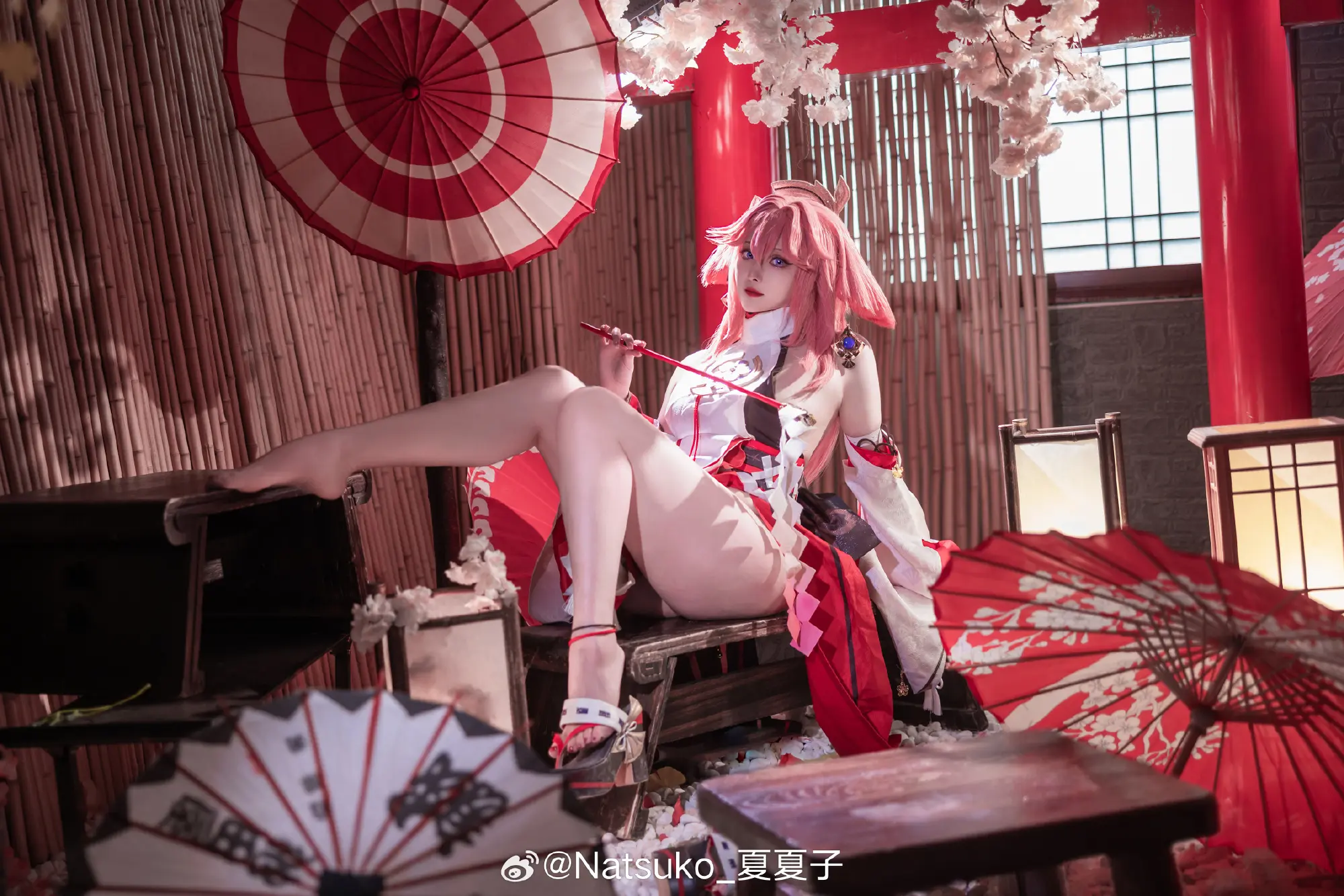你说…你很喜欢我佩戴「神之眼」 八重神 子的方式 @Natsuko_ 夏夏子 COSPLAY-第9张