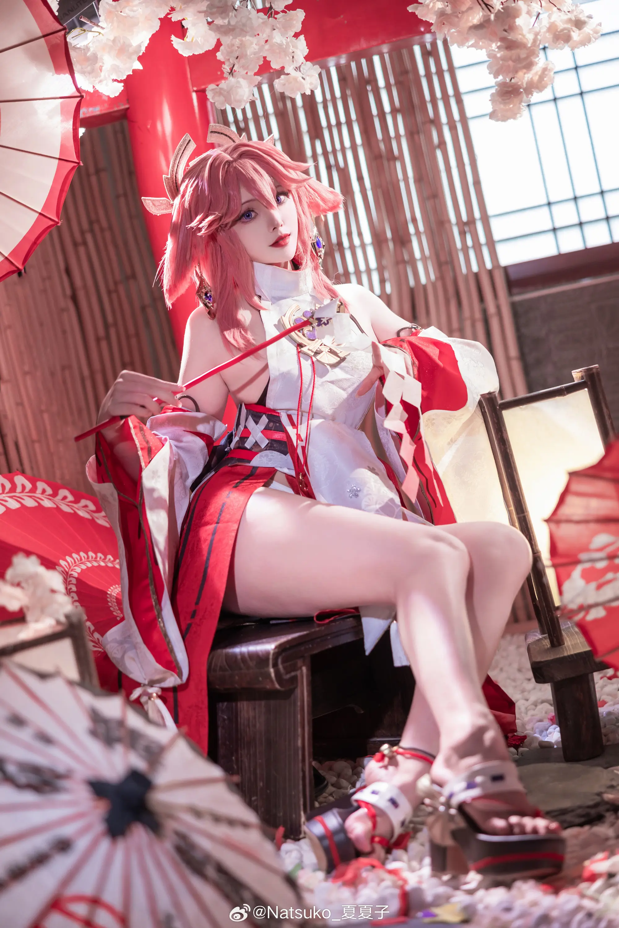 你说…你很喜欢我佩戴「神之眼」 八重神 子的方式 @Natsuko_ 夏夏子 COSPLAY-第5张