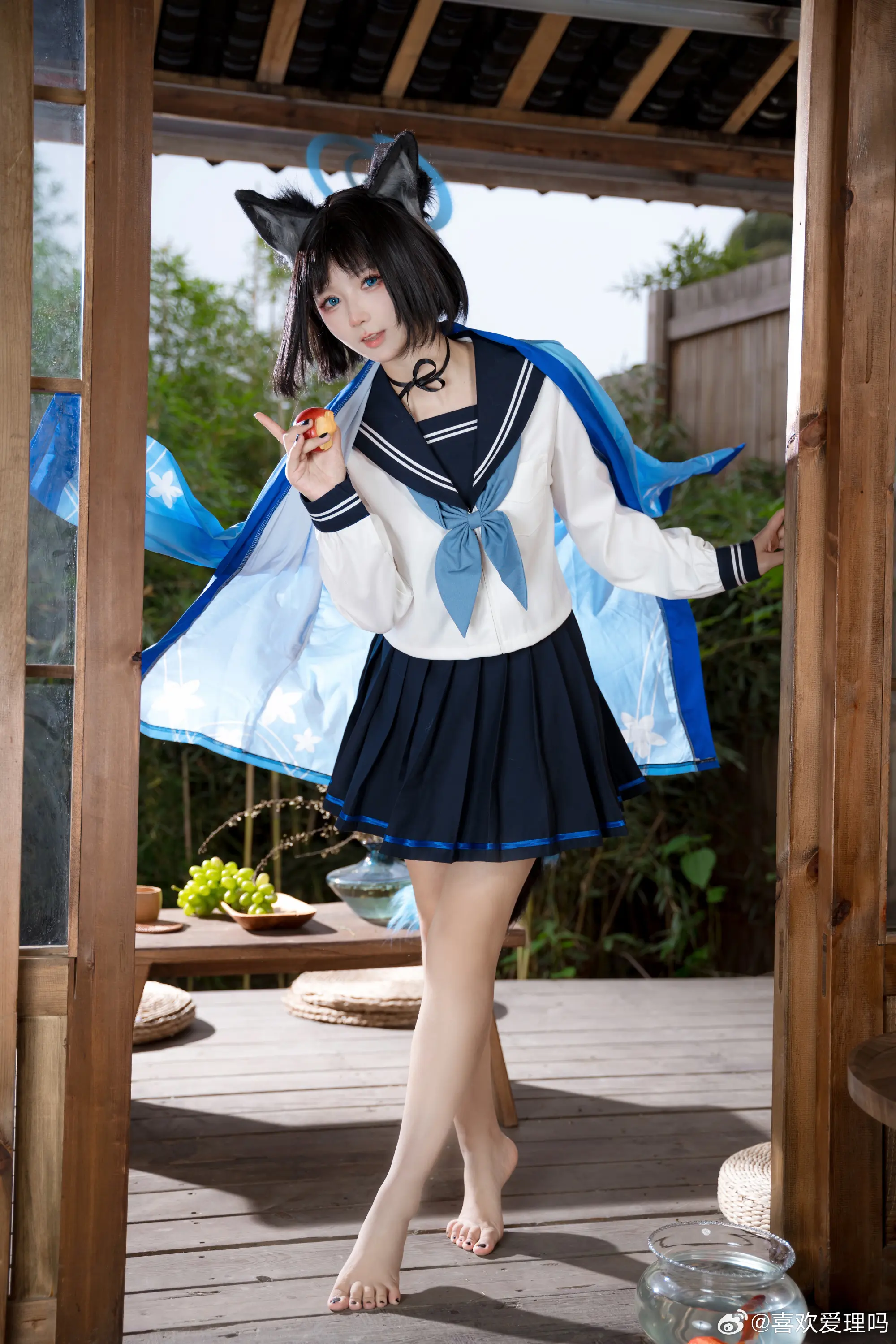 COSPLAY 小猫你可以看书📖 碧蓝档案 桐生桔梗@喜欢爱理吗-公众号小姨ai
