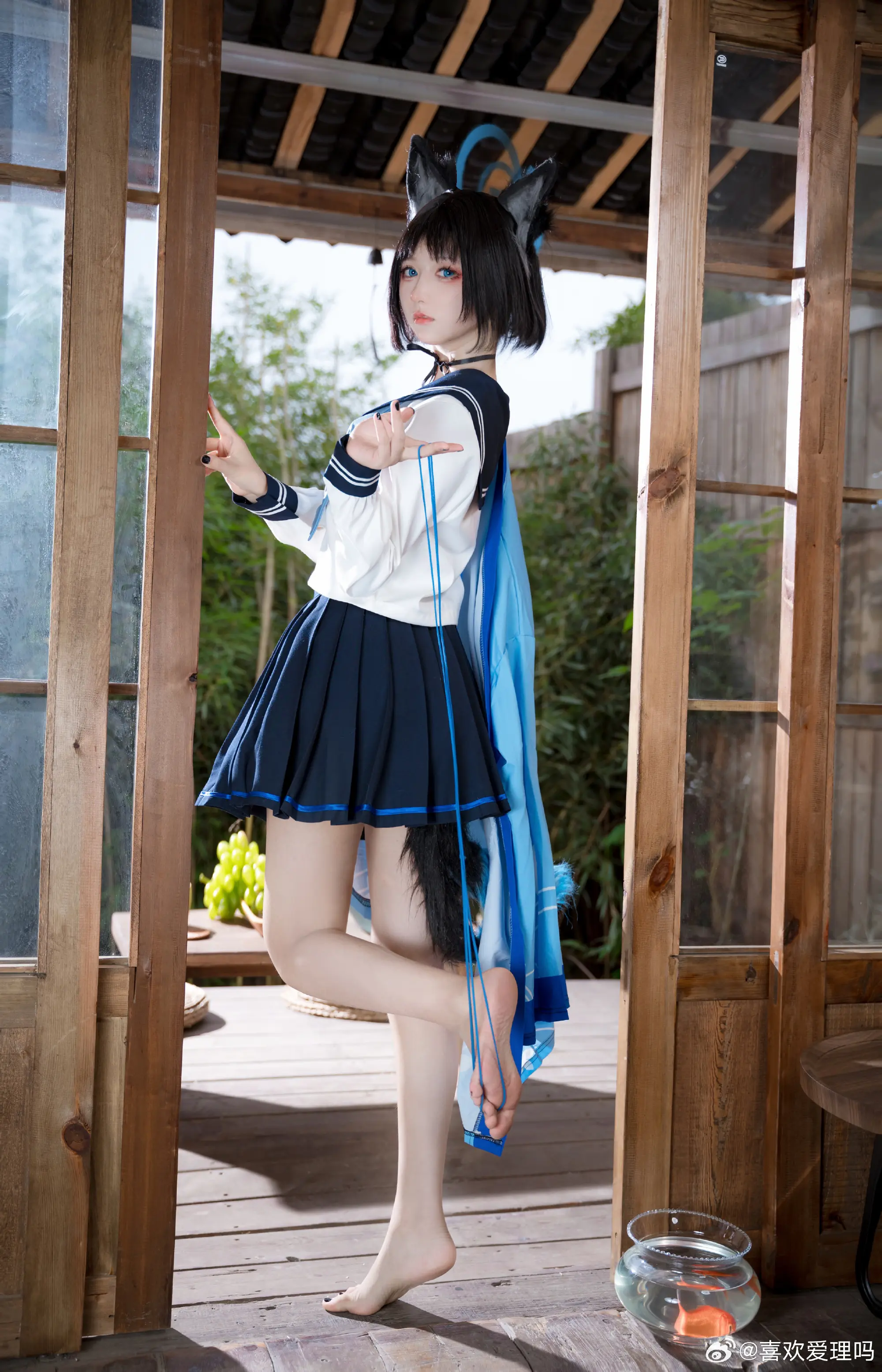 COSPLAY 小猫你可以看书📖 碧蓝档案 桐生桔梗@喜欢爱理吗 COSPLAY-第2张