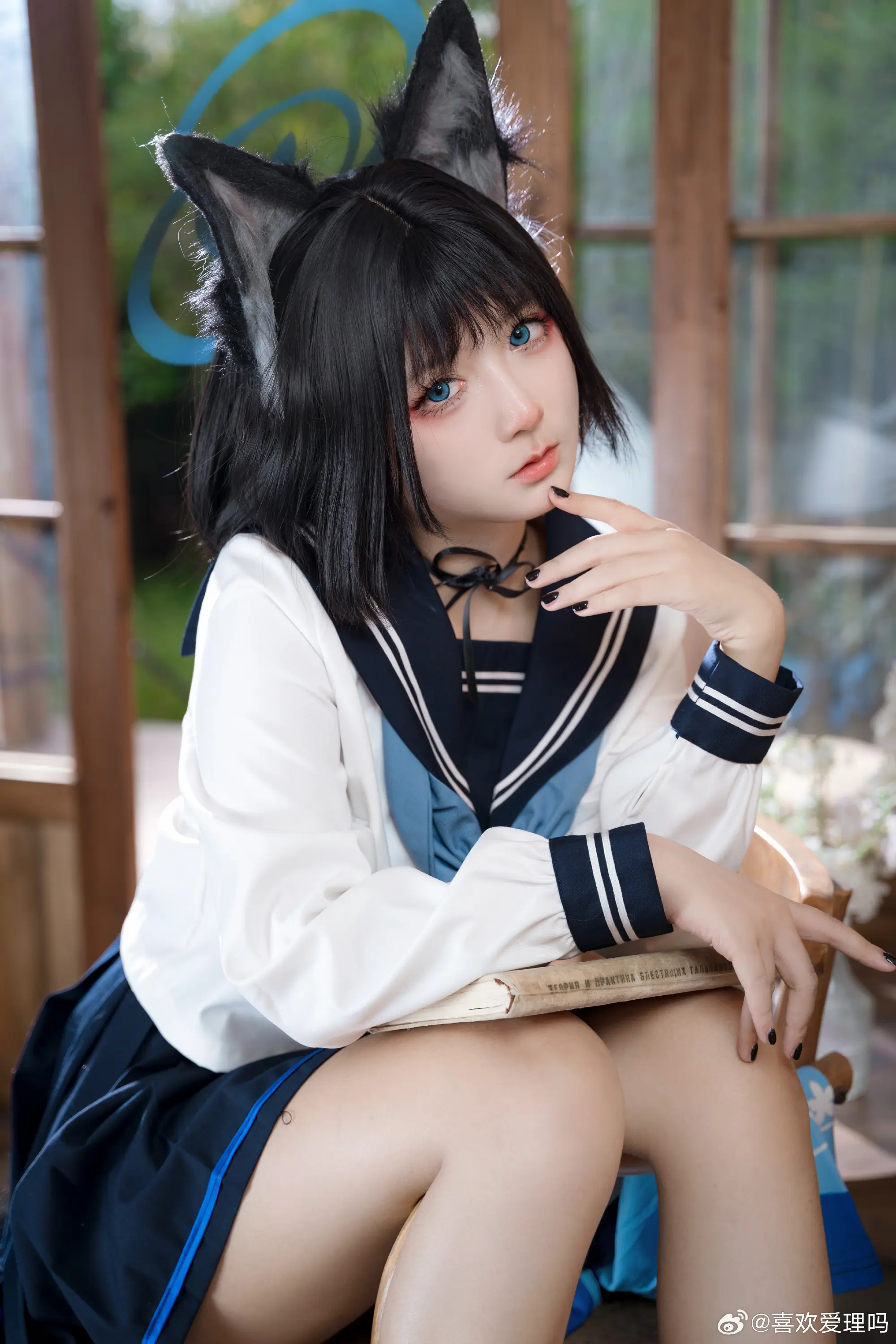 COSPLAY 小猫你可以看书📖 碧蓝档案 桐生桔梗@喜欢爱理吗 COSPLAY-第3张