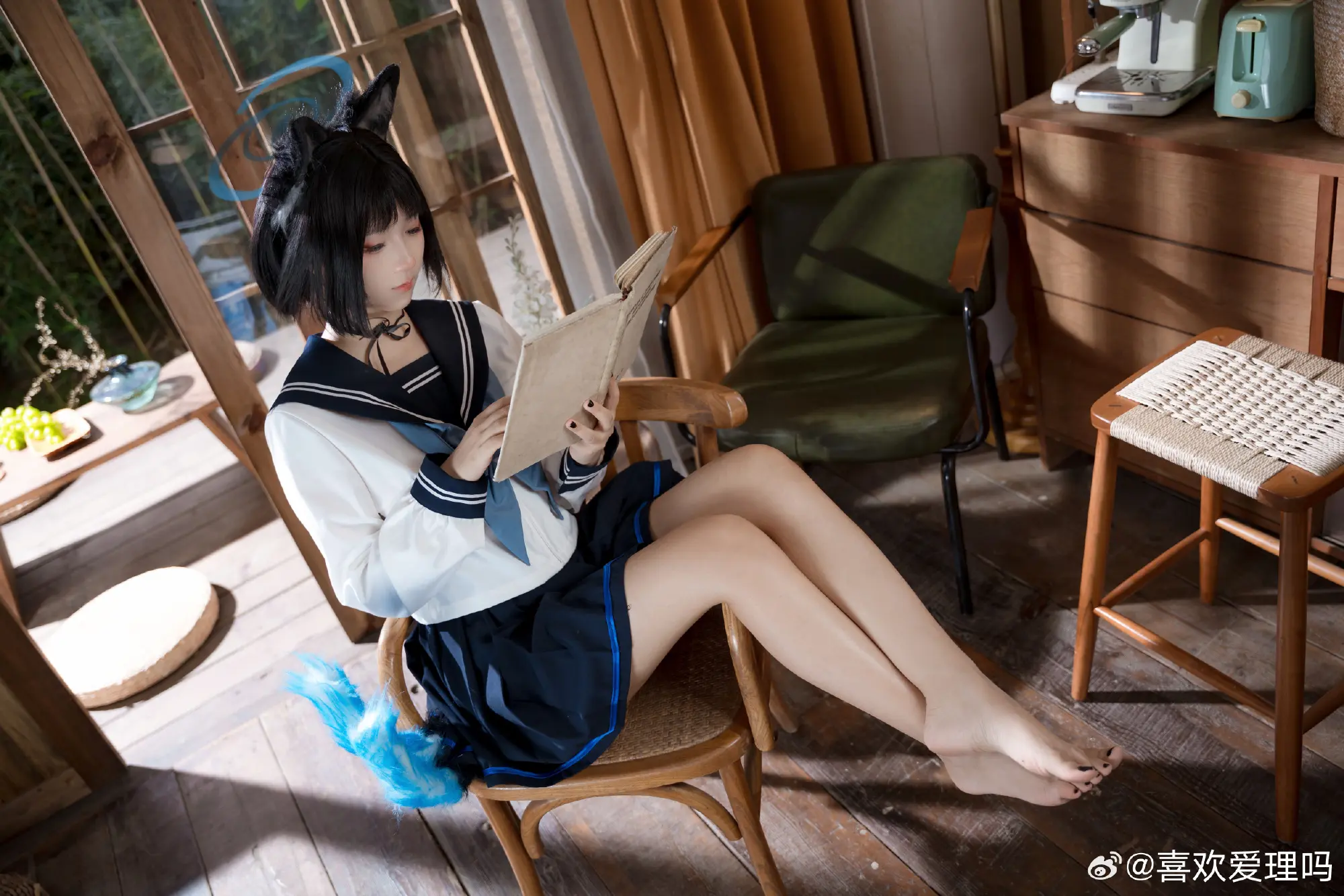 COSPLAY 小猫你可以看书📖 碧蓝档案 桐生桔梗@喜欢爱理吗 COSPLAY-第6张
