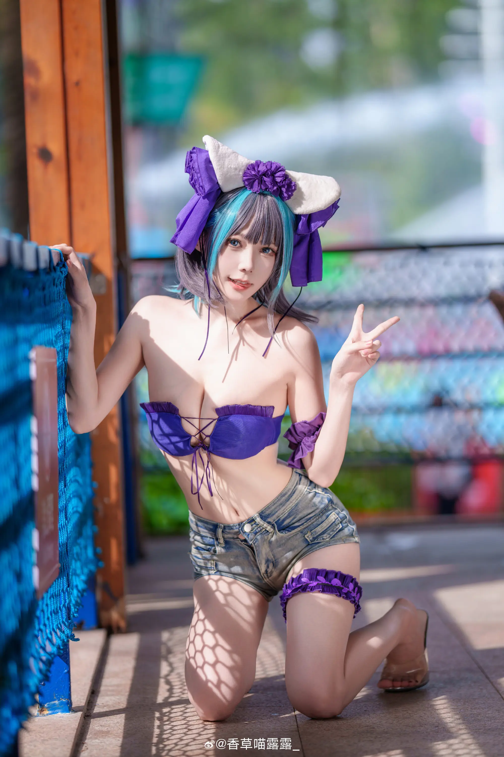 COSPLAY 是方便玩水版柴郡猫～ 碧蓝航线@香草喵露露_ COSPLAY-第2张