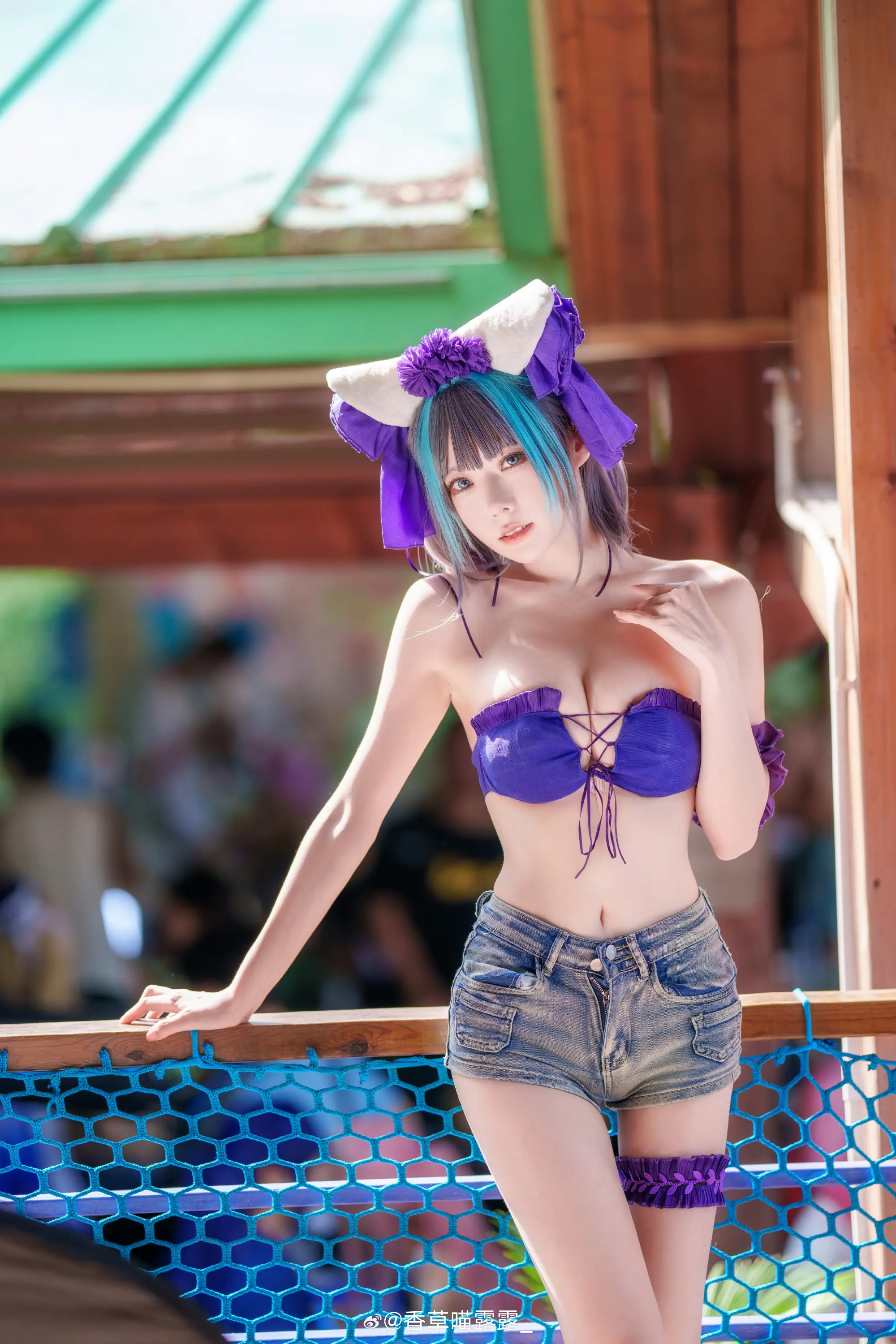 COSPLAY 是方便玩水版柴郡猫～ 碧蓝航线@香草喵露露_ COSPLAY-第4张