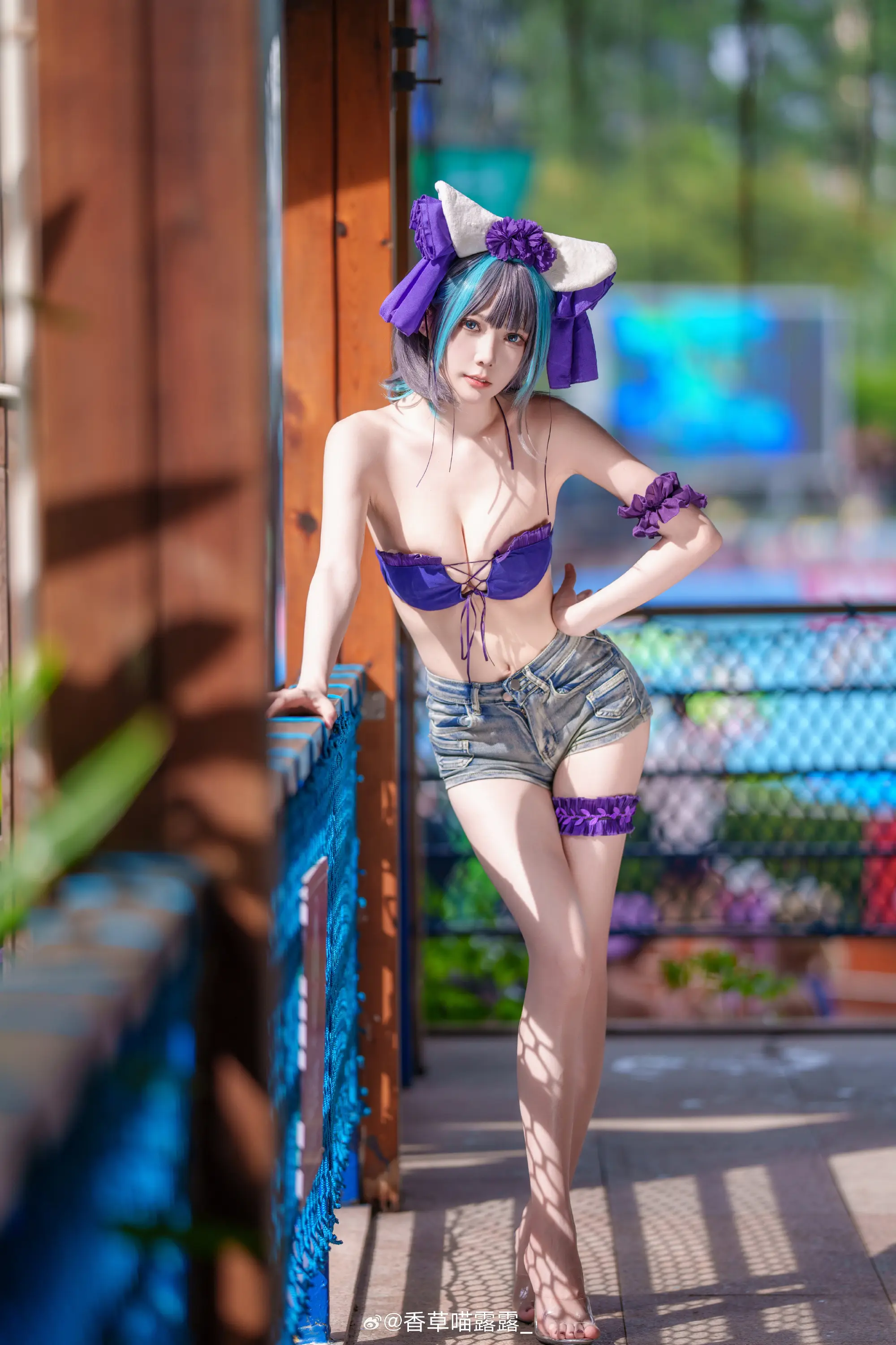 COSPLAY 是方便玩水版柴郡猫～ 碧蓝航线@香草喵露露_ COSPLAY-第6张