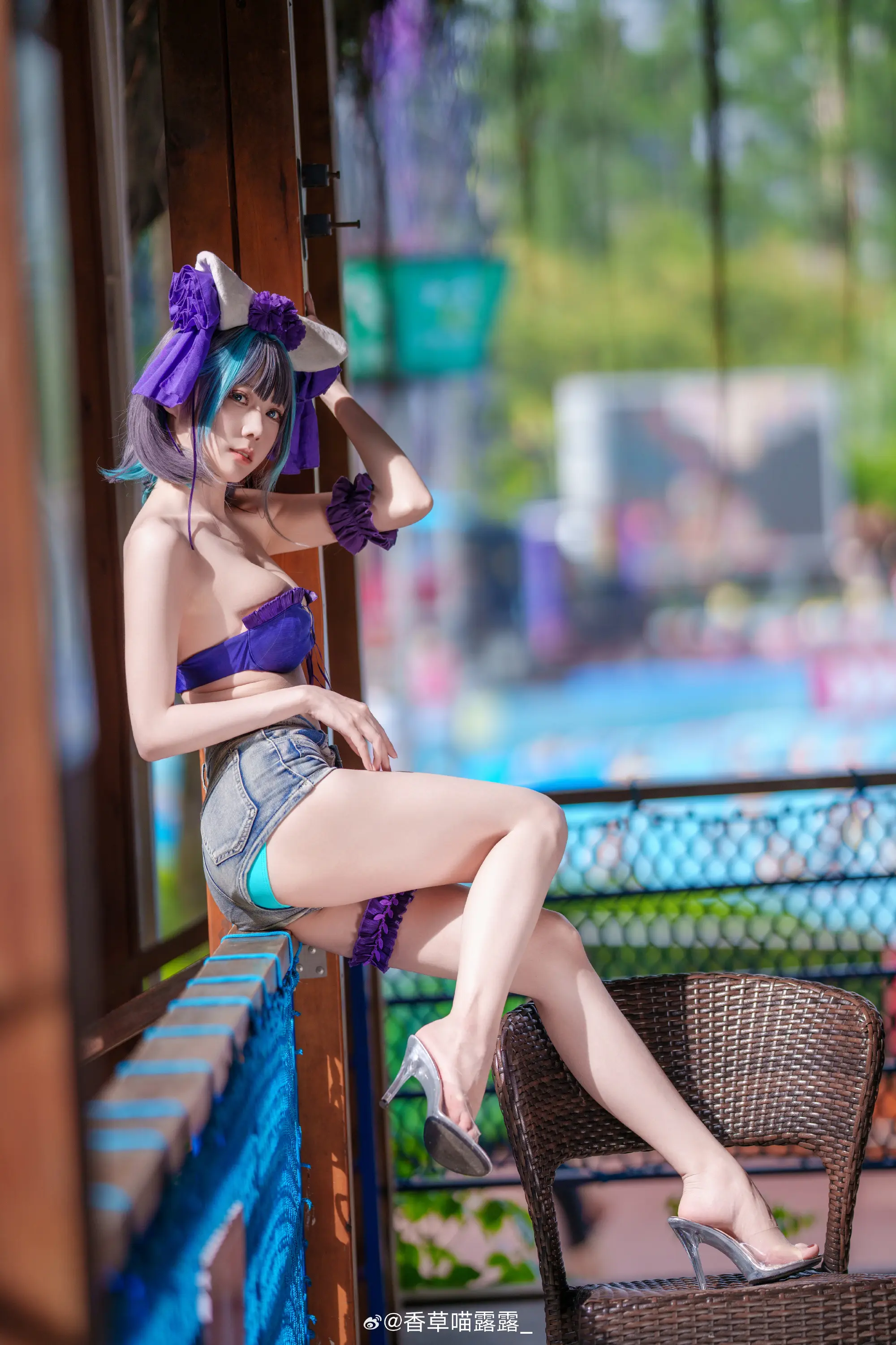 COSPLAY 是方便玩水版柴郡猫～ 碧蓝航线@香草喵露露_ COSPLAY-第8张