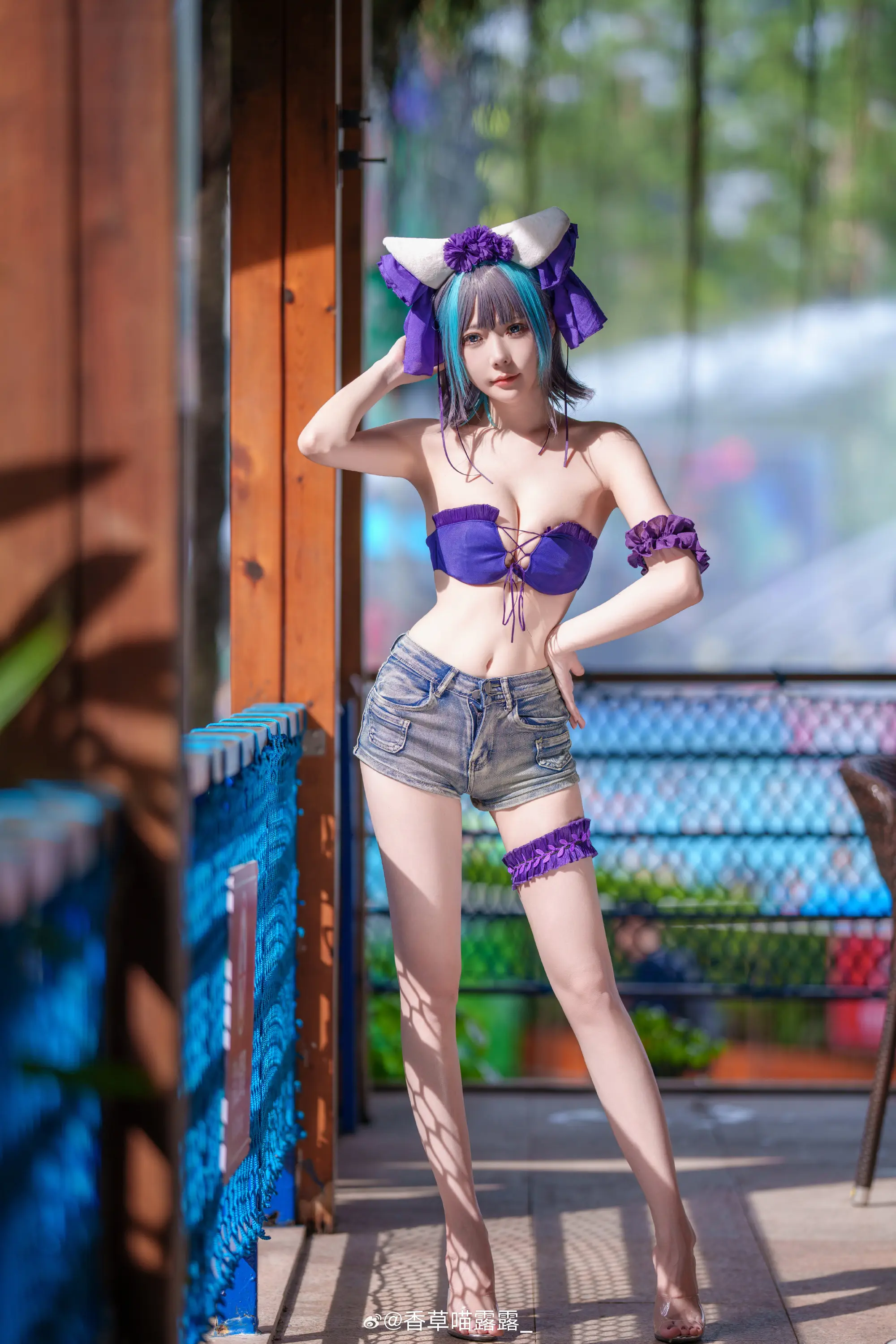 COSPLAY 是方便玩水版柴郡猫～ 碧蓝航线@香草喵露露_ COSPLAY-第11张