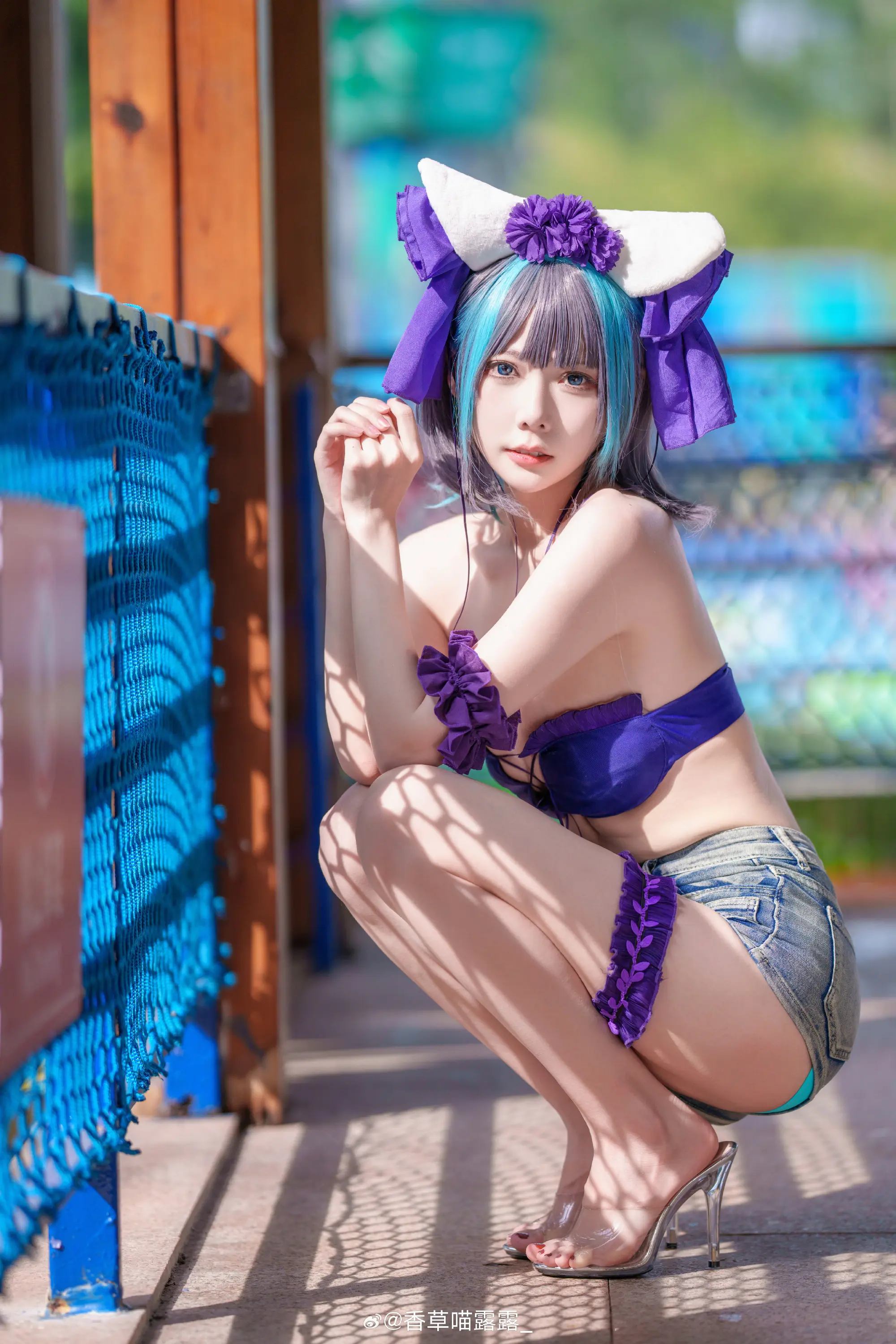 COSPLAY 是方便玩水版柴郡猫～ 碧蓝航线@香草喵露露_ COSPLAY-第12张