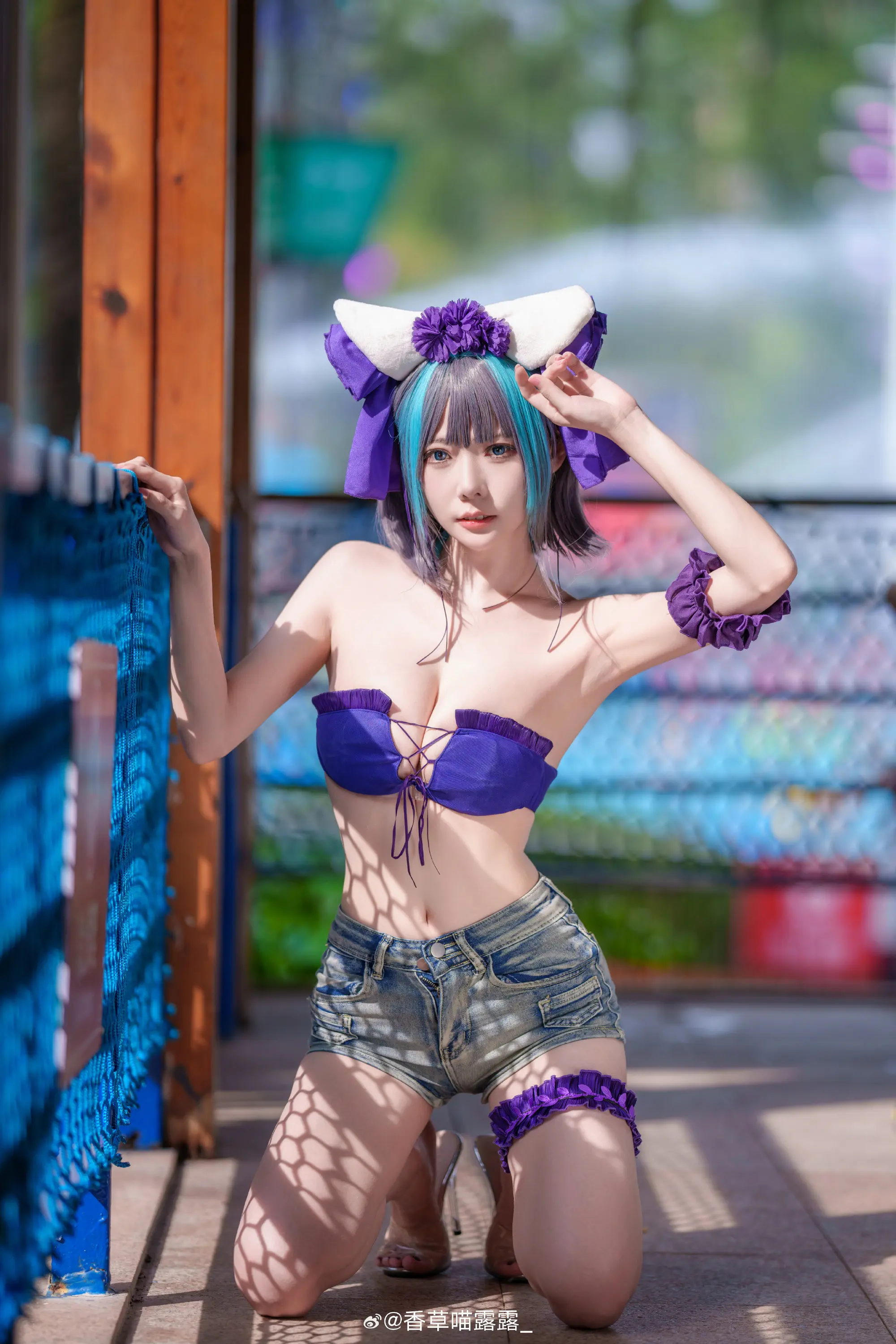 COSPLAY 是方便玩水版柴郡猫～ 碧蓝航线@香草喵露露_ COSPLAY-第14张