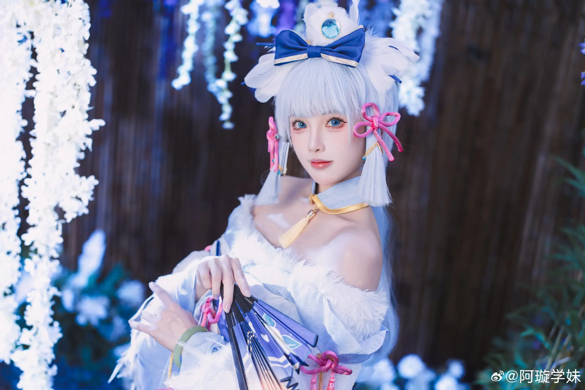 COSPLAY 此次，就请让我以扇舞为礼吧。原神 神里绫华@阿璇学妹 COSPLAY-第5张