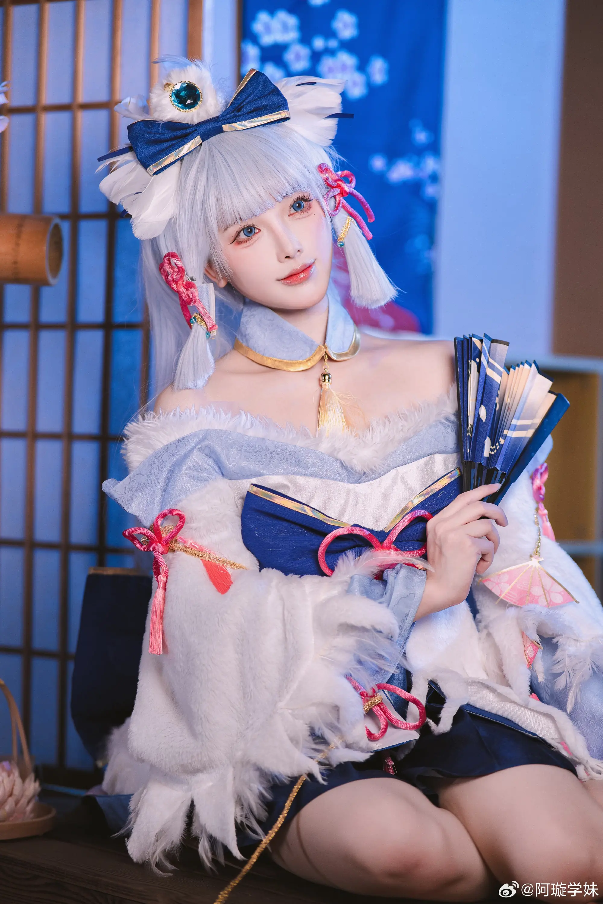 COSPLAY 此次，就请让我以扇舞为礼吧。原神 神里绫华@阿璇学妹 COSPLAY-第8张