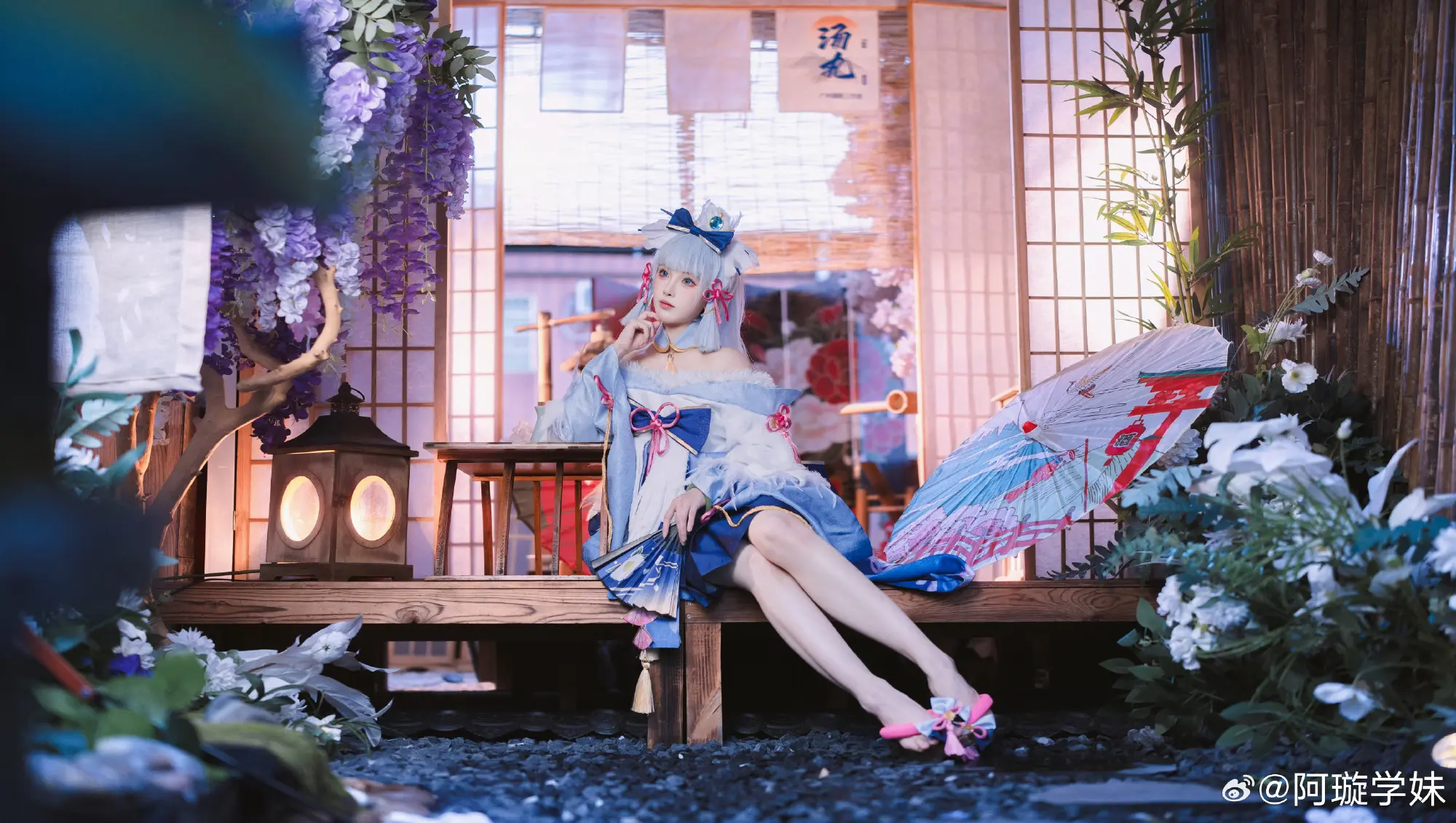 COSPLAY 此次，就请让我以扇舞为礼吧。原神 神里绫华@阿璇学妹 COSPLAY-第6张