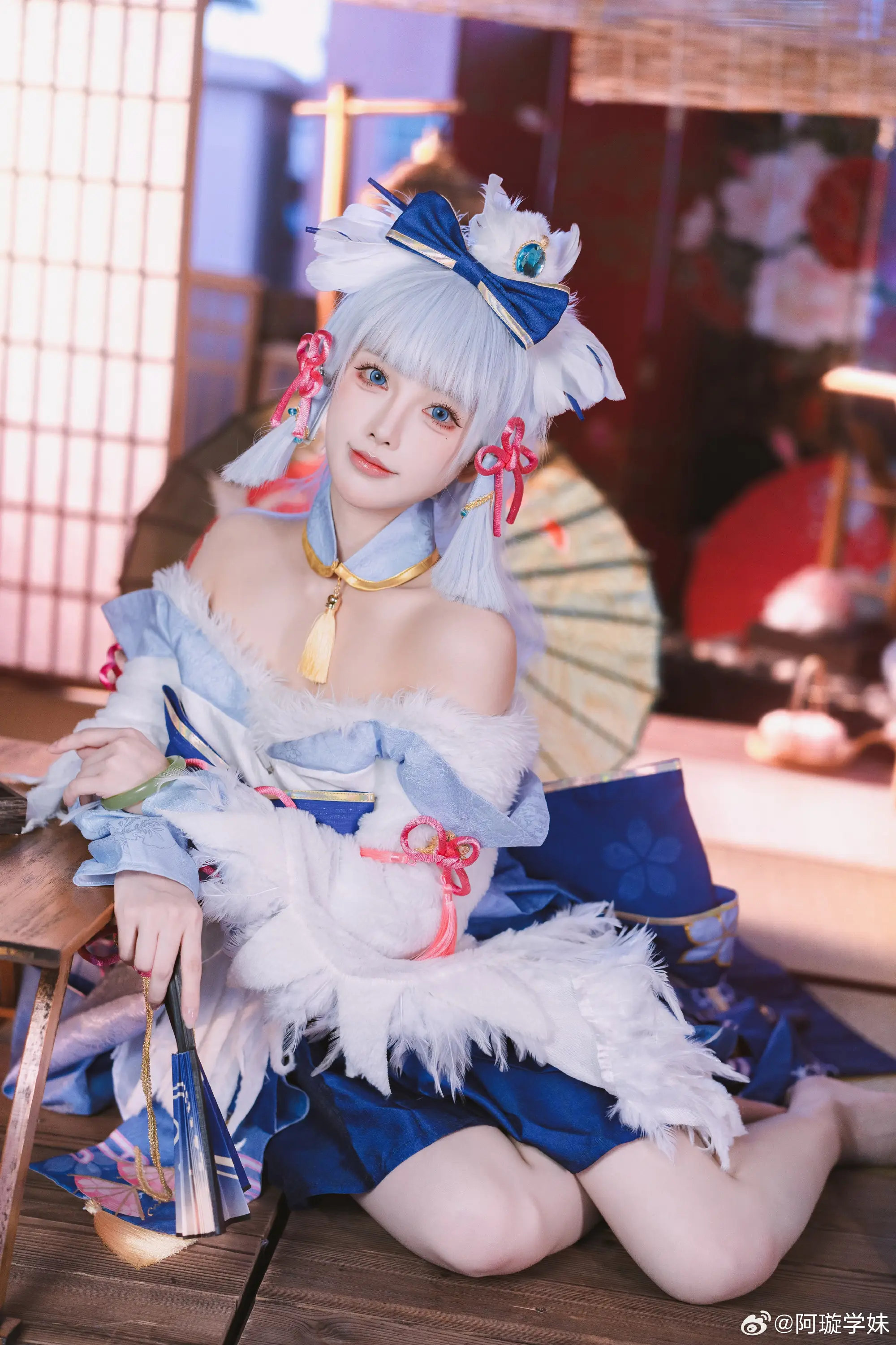 COSPLAY 此次，就请让我以扇舞为礼吧。原神 神里绫华@阿璇学妹 COSPLAY-第11张