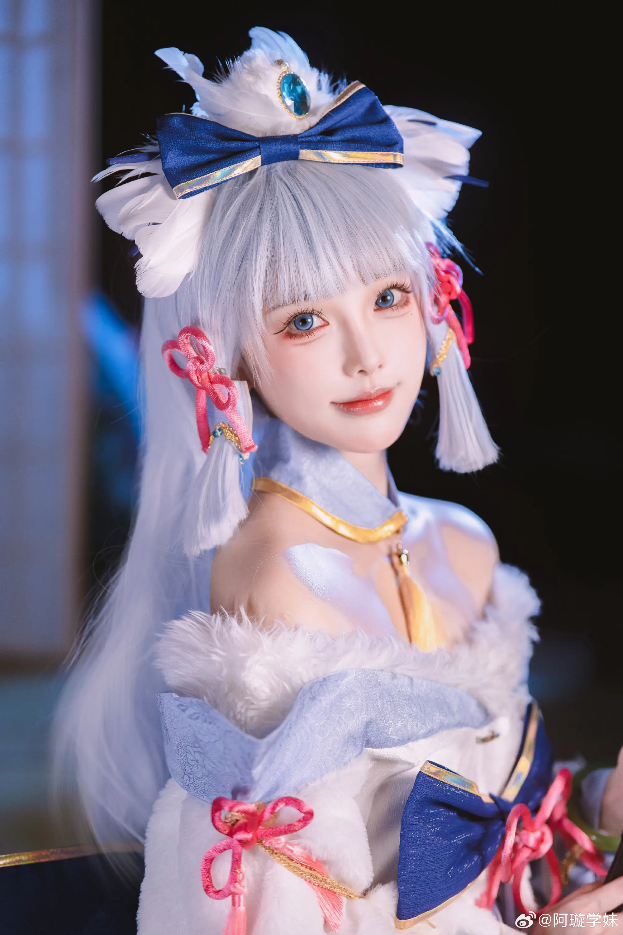 COSPLAY 此次，就请让我以扇舞为礼吧。原神 神里绫华@阿璇学妹 COSPLAY-第9张