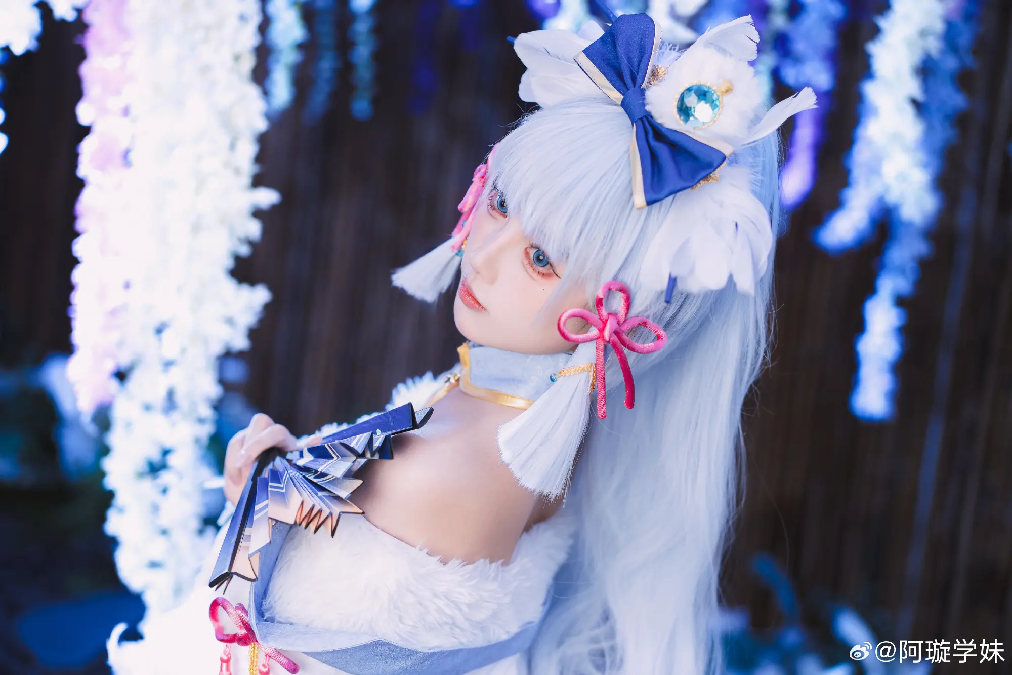 COSPLAY 此次，就请让我以扇舞为礼吧。原神 神里绫华@阿璇学妹 COSPLAY-第2张