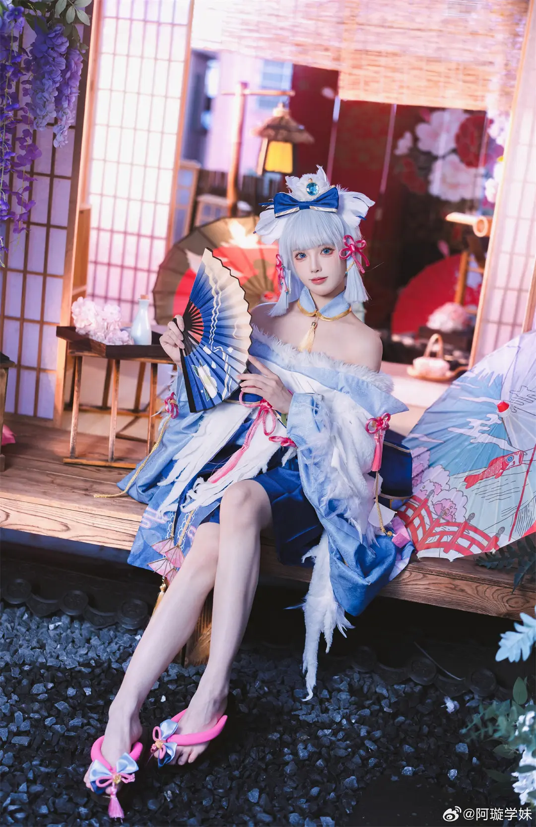 COSPLAY 此次，就请让我以扇舞为礼吧。原神 神里绫华@阿璇学妹 COSPLAY-第12张