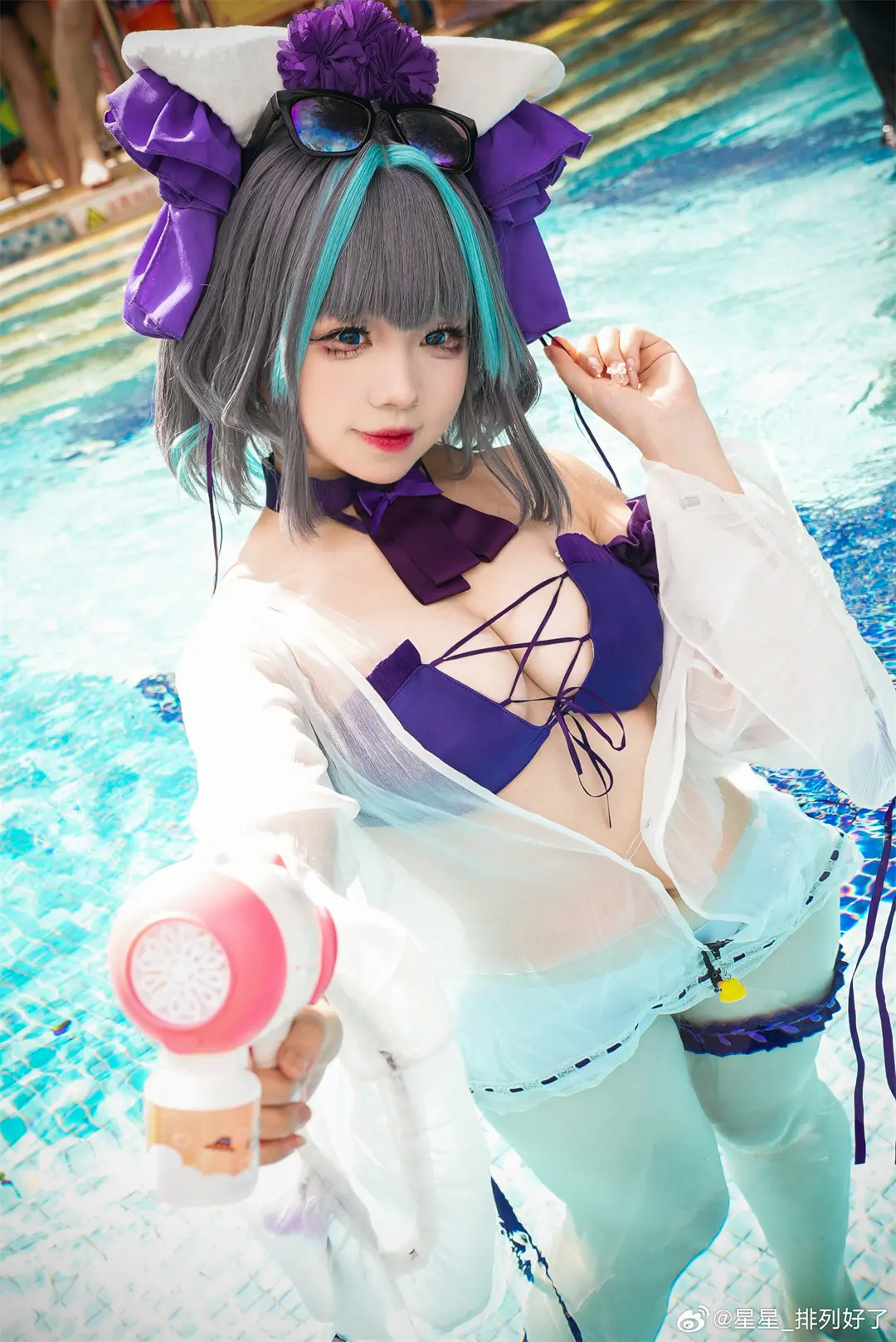 COSPLAY  柴猫猫yyds ！！！ 碧蓝航线 柴郡cos@星星_排列好了 COSPLAY-第4张