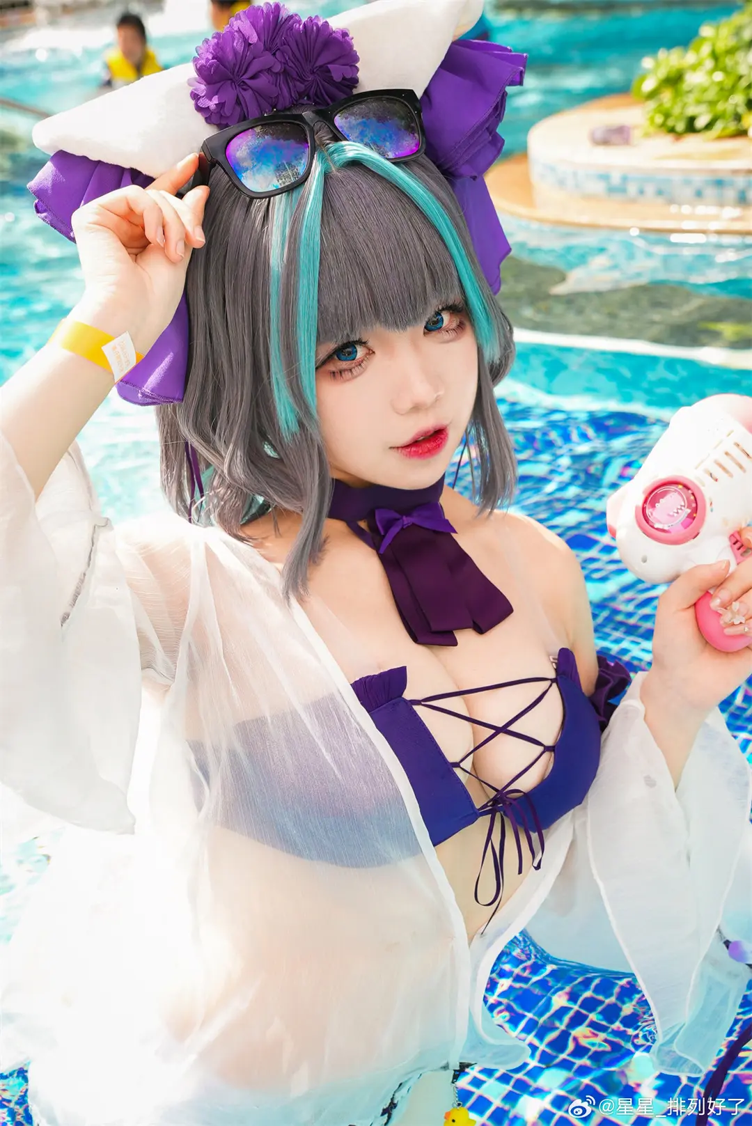 COSPLAY  柴猫猫yyds ！！！ 碧蓝航线 柴郡cos@星星_排列好了-公众号小姨ai