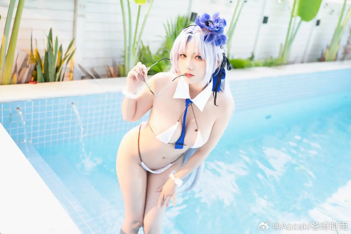 COSPLAY 碧蓝航线 阿尔萨斯泳装@Aozaki苍崎时雨 COSPLAY-第6张