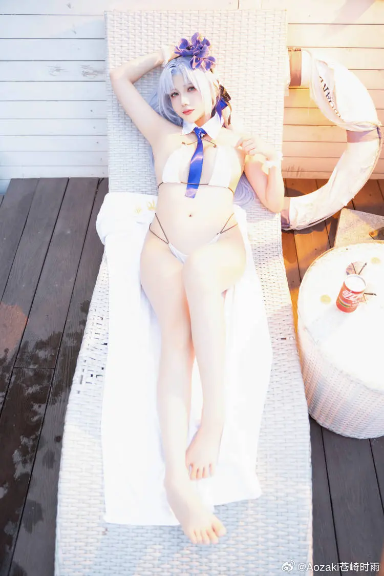 COSPLAY 碧蓝航线 阿尔萨斯泳装@Aozaki苍崎时雨 COSPLAY-第7张