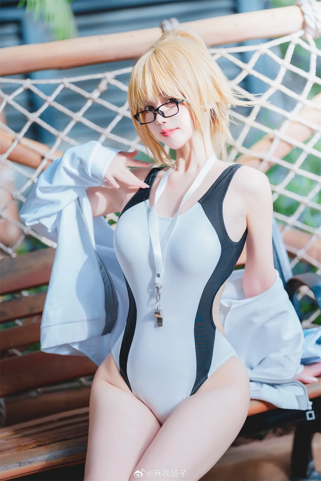 cosplay FGO 是贞德的竞技👙！@麻衣晴子-公众号小姨ai