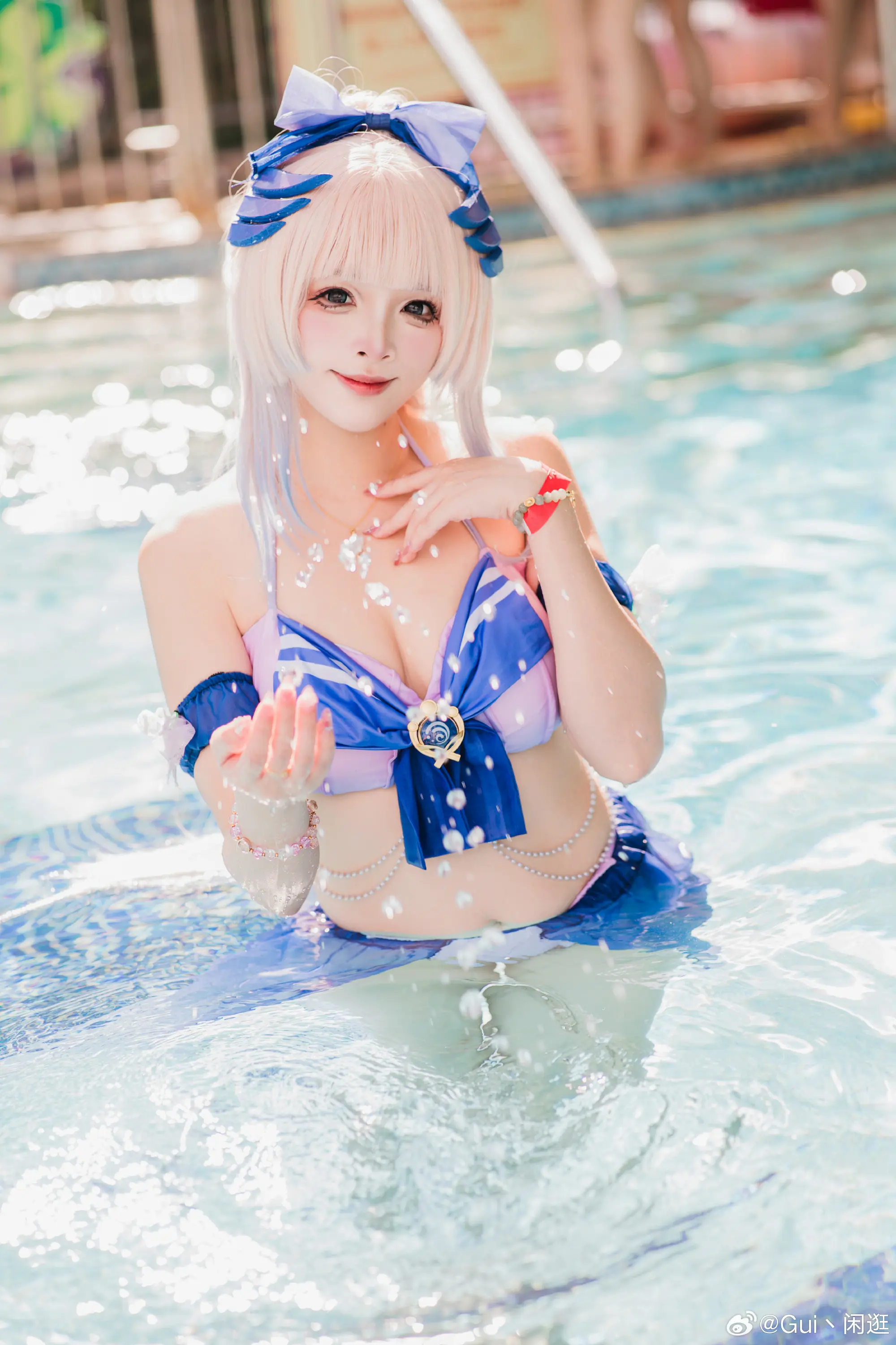 我是珊瑚宫心海，是“海祇岛”现任神巫女！@兔子兔子兔w COSPLAY-第2张