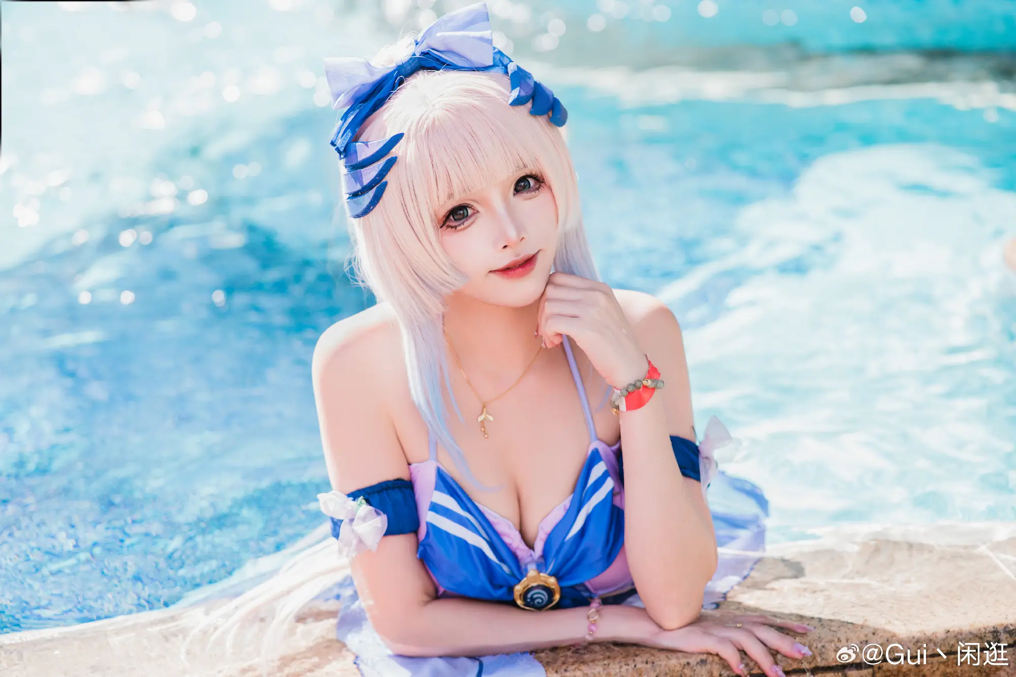我是珊瑚宫心海，是“海祇岛”现任神巫女！@兔子兔子兔w COSPLAY-第5张