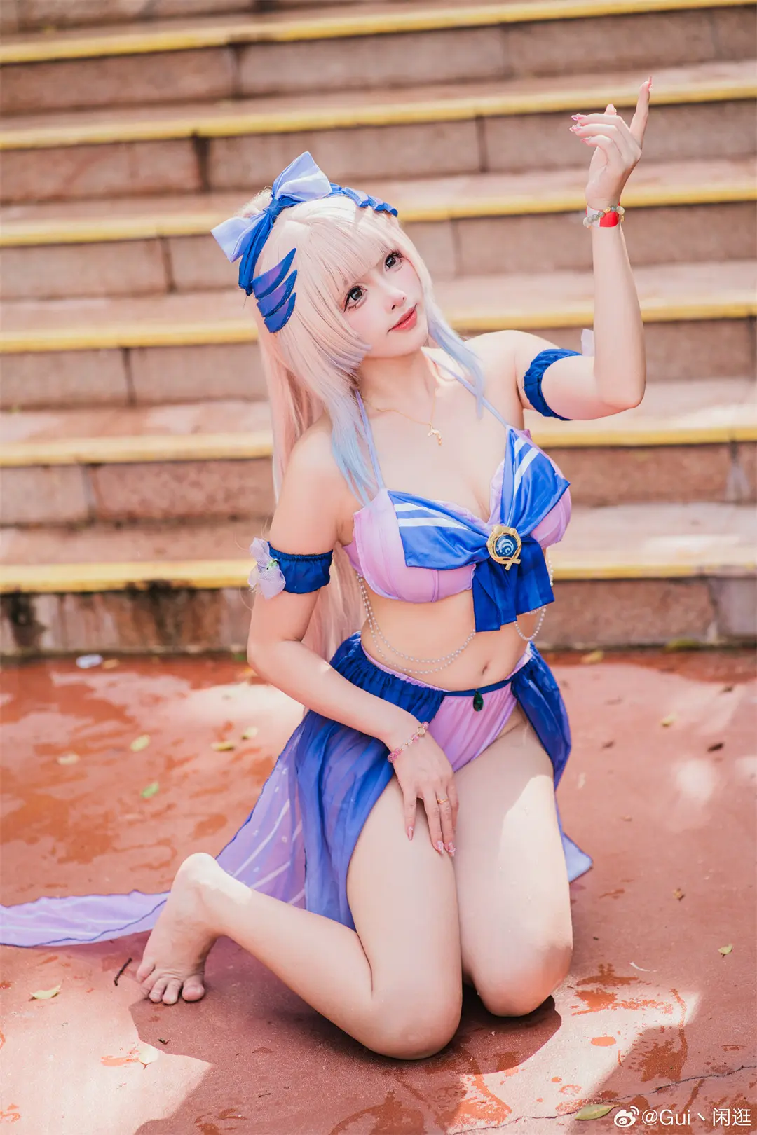 我是珊瑚宫心海，是“海祇岛”现任神巫女！@兔子兔子兔w COSPLAY-第6张