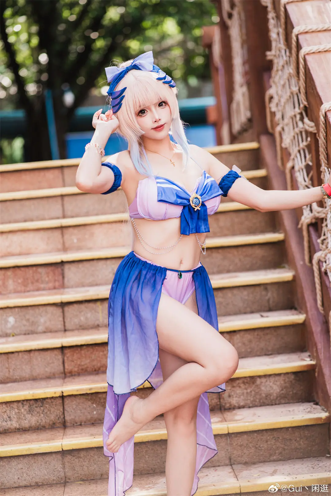 我是珊瑚宫心海，是“海祇岛”现任神巫女！@兔子兔子兔w COSPLAY-第7张