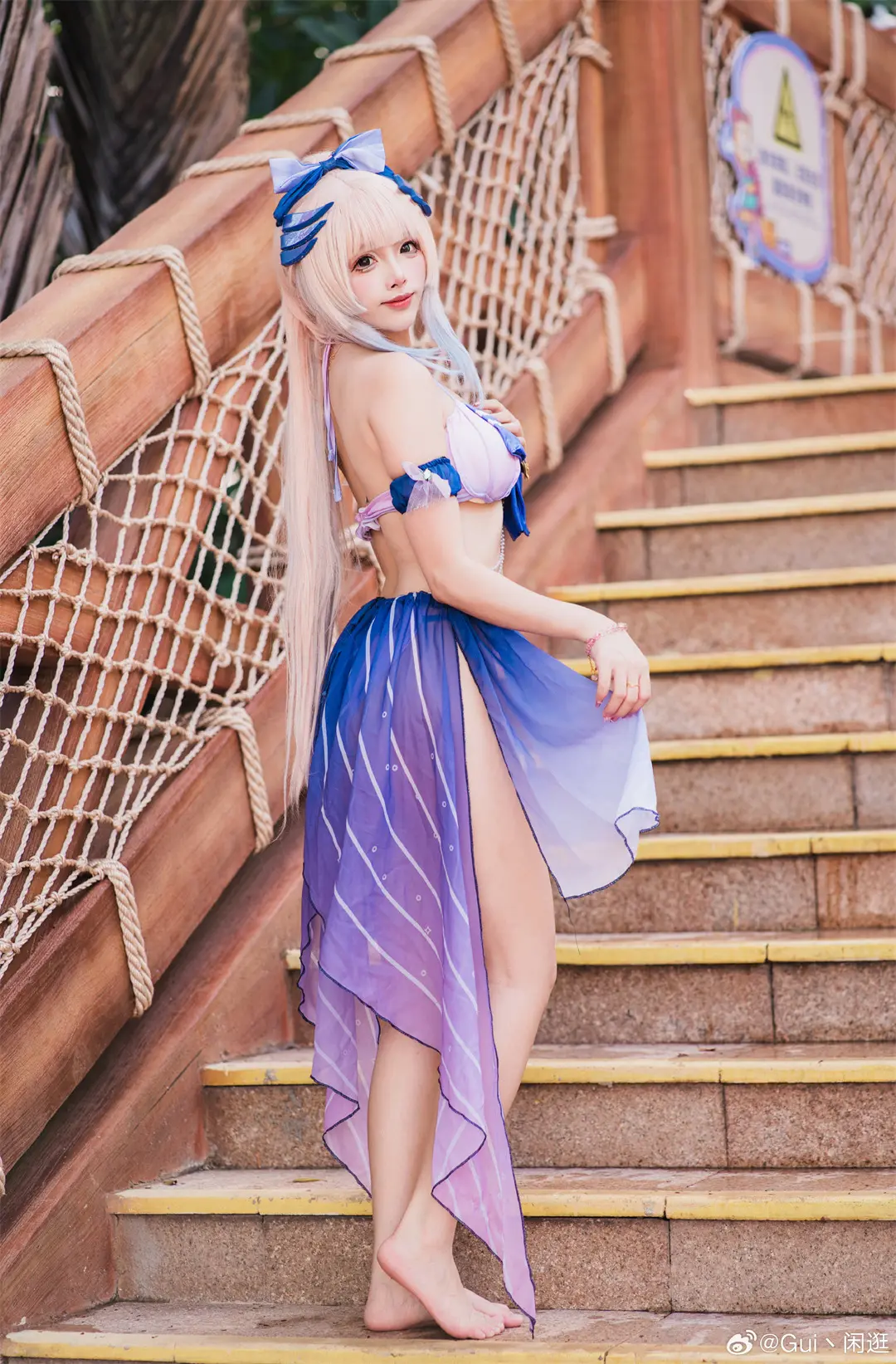 我是珊瑚宫心海，是“海祇岛”现任神巫女！@兔子兔子兔w COSPLAY-第9张