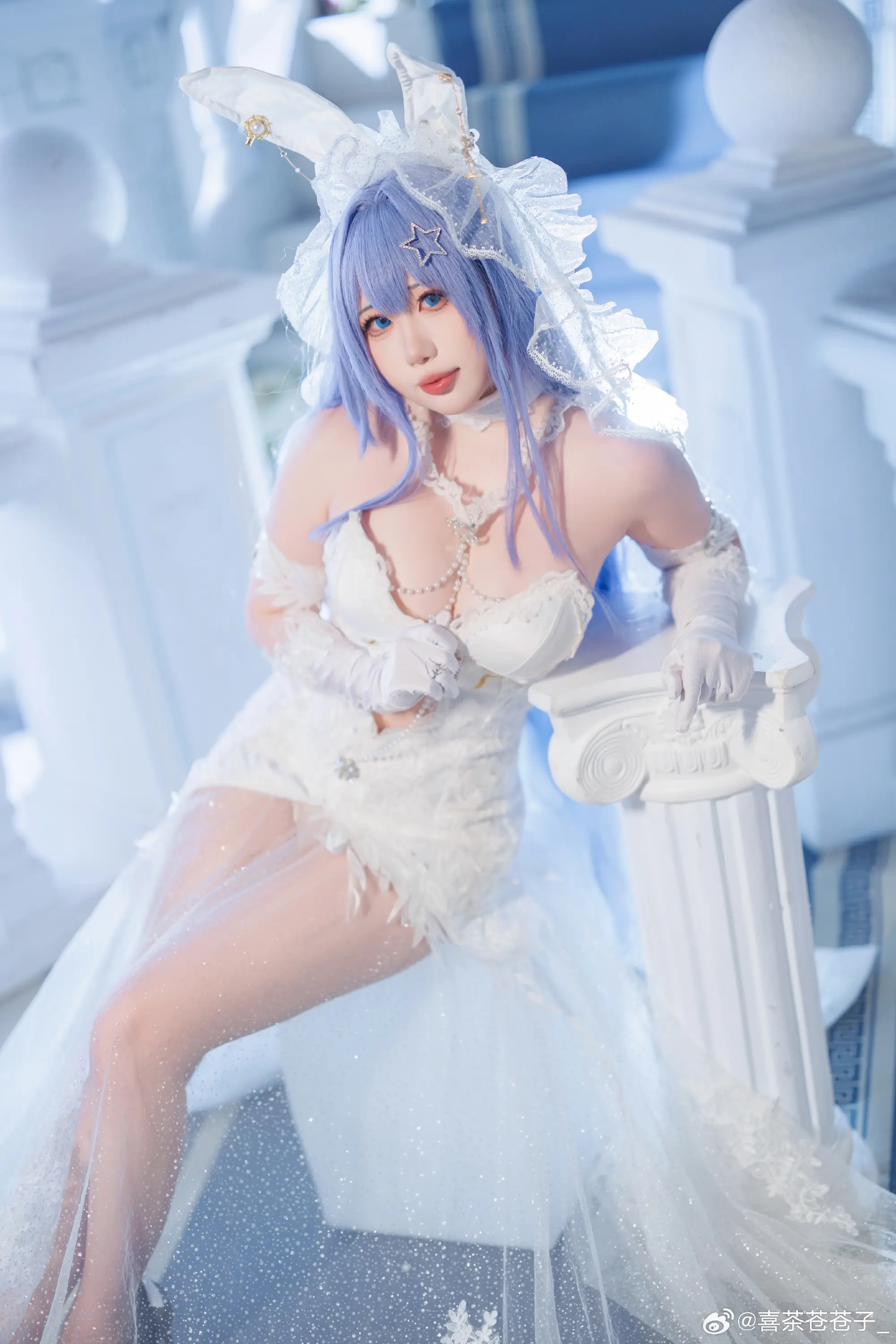cosplay 碧蓝航线 -「花园-白雪之仪」@喜茶苍苍子_-公众号小姨ai