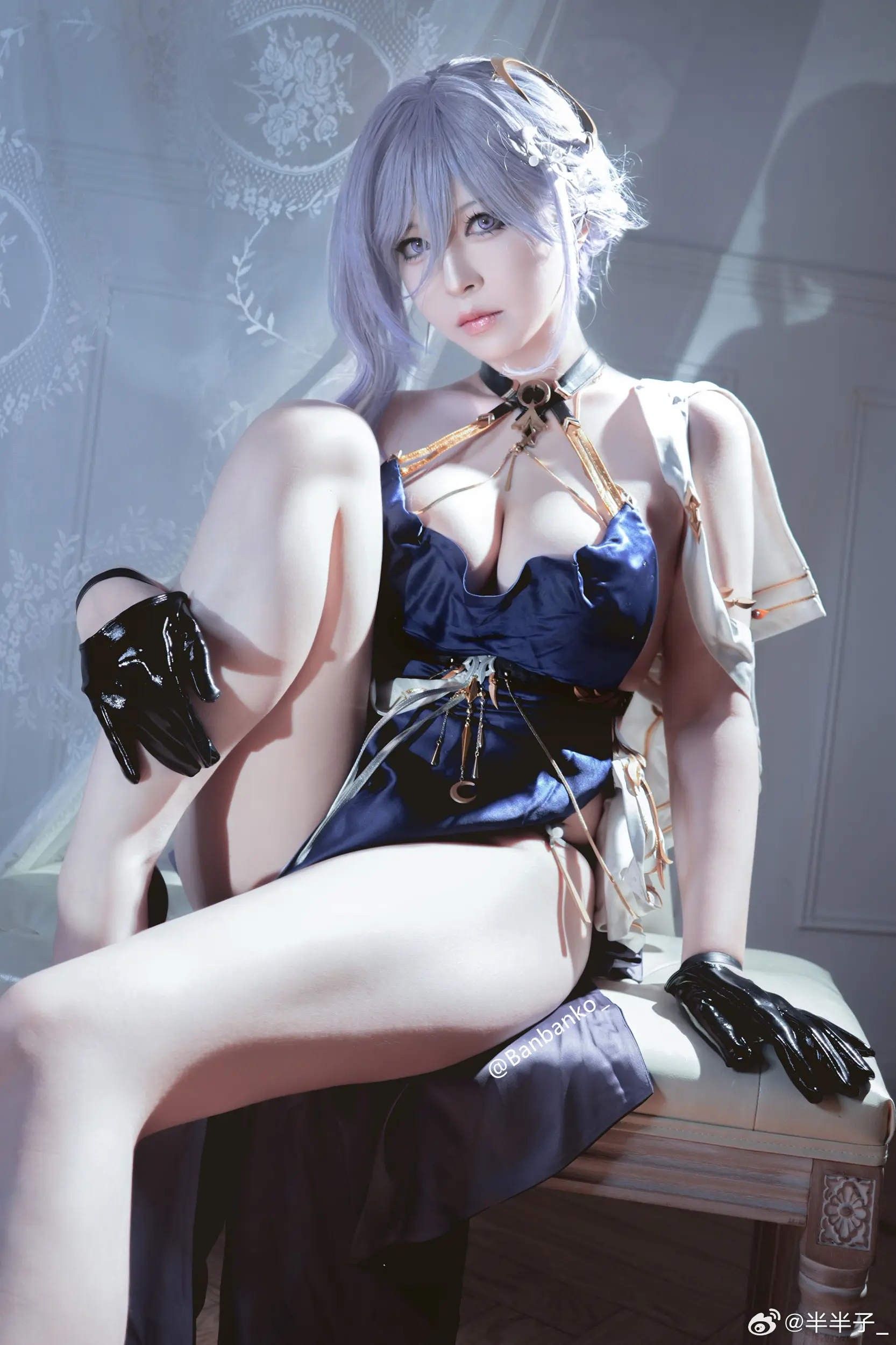 COSPLAY 每晚的月亮都有不一样的美，今夜要随我去看看吗？深空之眼 塞勒涅@半半子_ COSPLAY-第2张