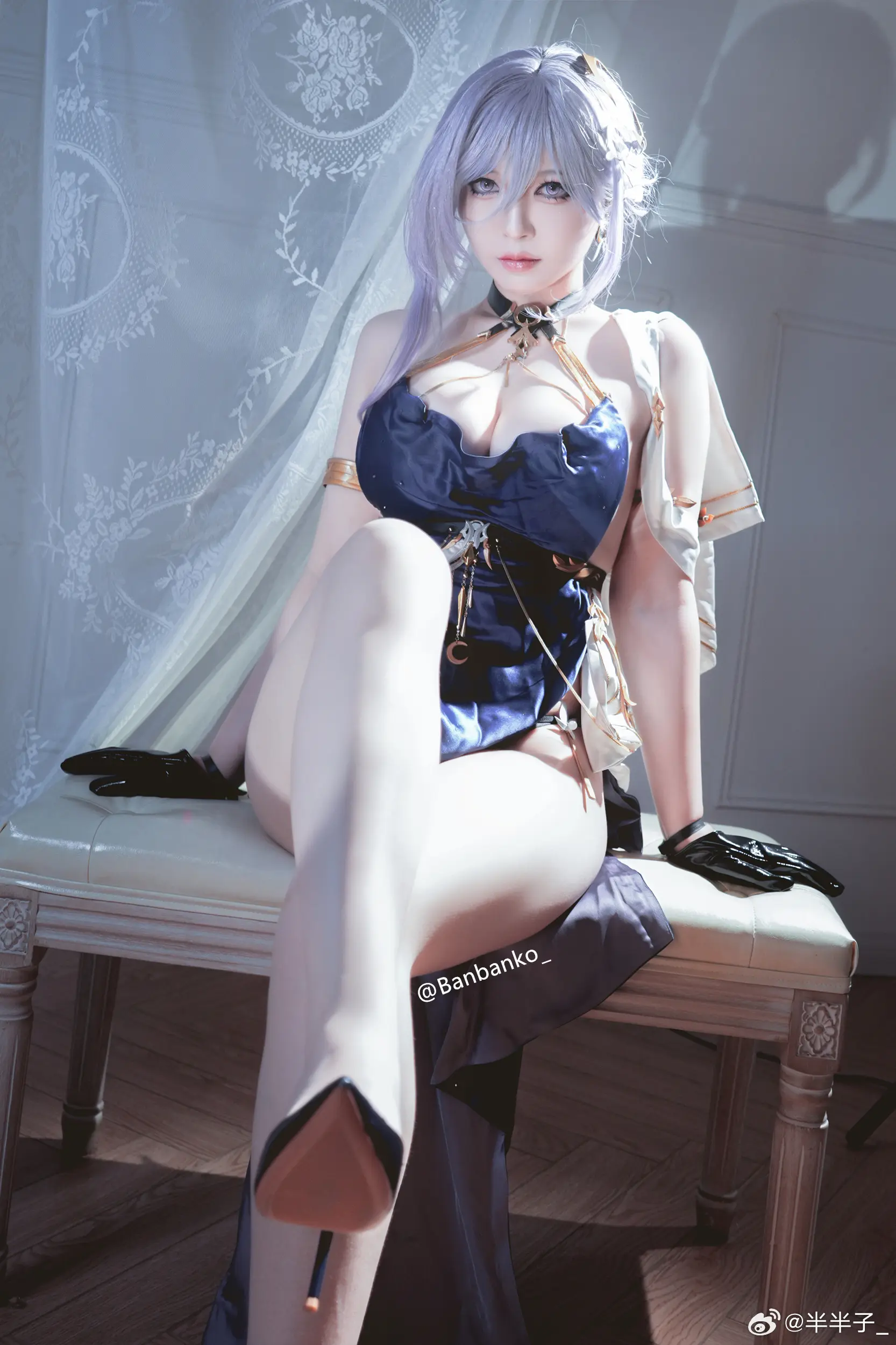 COSPLAY 每晚的月亮都有不一样的美，今夜要随我去看看吗？深空之眼 塞勒涅@半半子_ COSPLAY-第4张