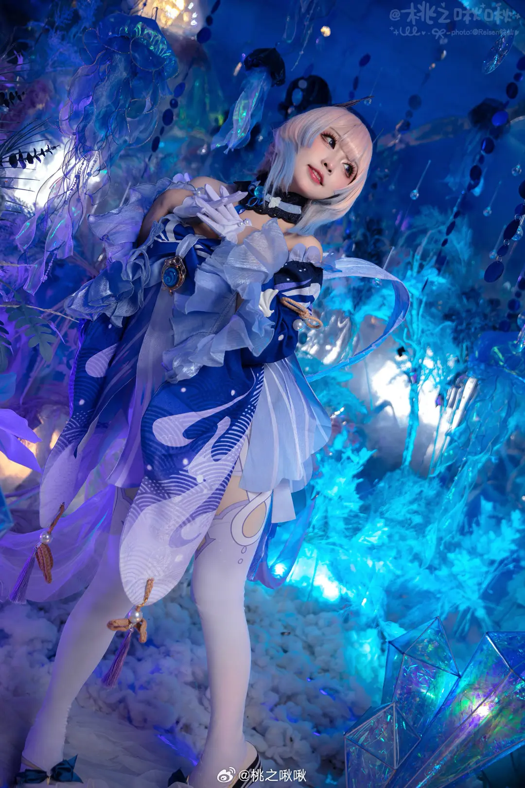 COSPLAY 沧海月明 潮起潮落  原神 珊瑚宫心海@桃之啾啾 COSPLAY-第5张