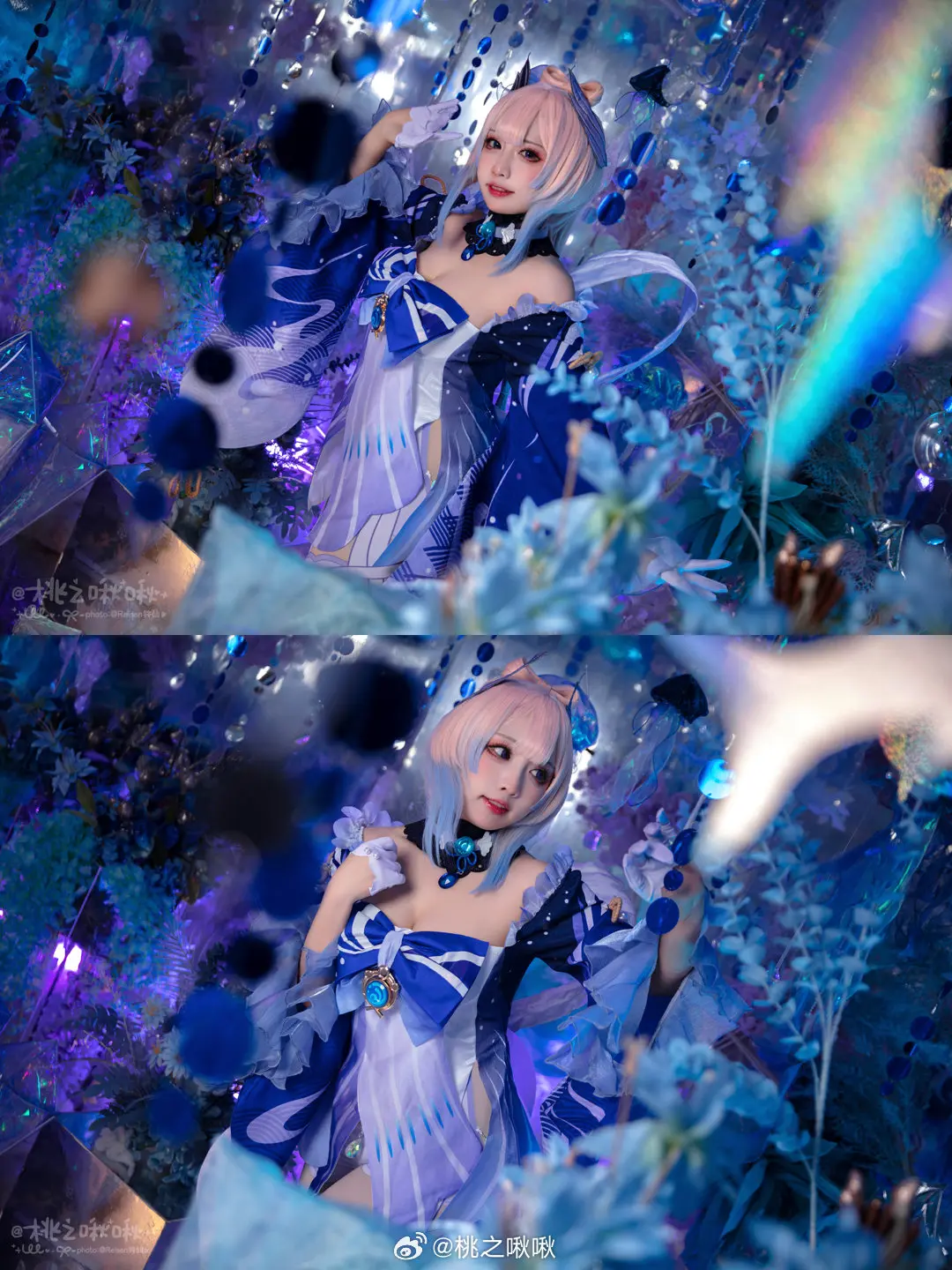 COSPLAY 沧海月明 潮起潮落  原神 珊瑚宫心海@桃之啾啾-公众号小姨ai